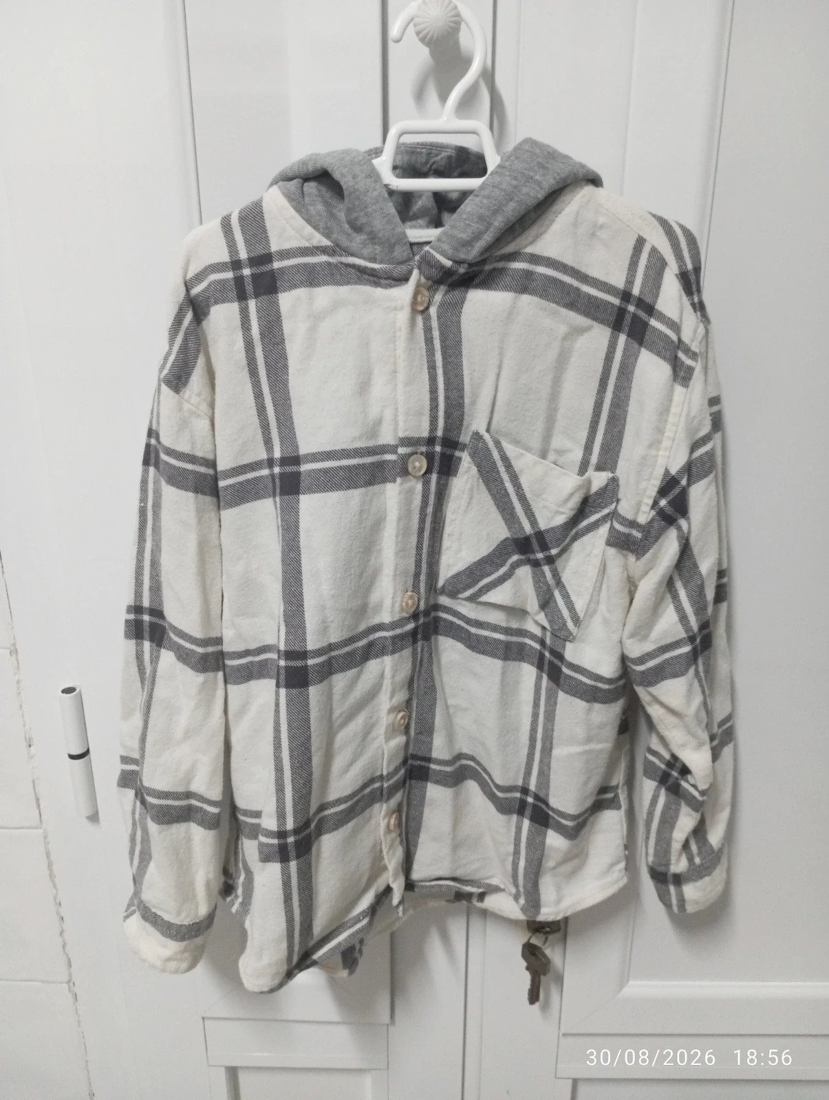 Camisa de franela con capucha Zara (5-6 años / 116 cm) – Zara – taille 6 ans / 116 cm