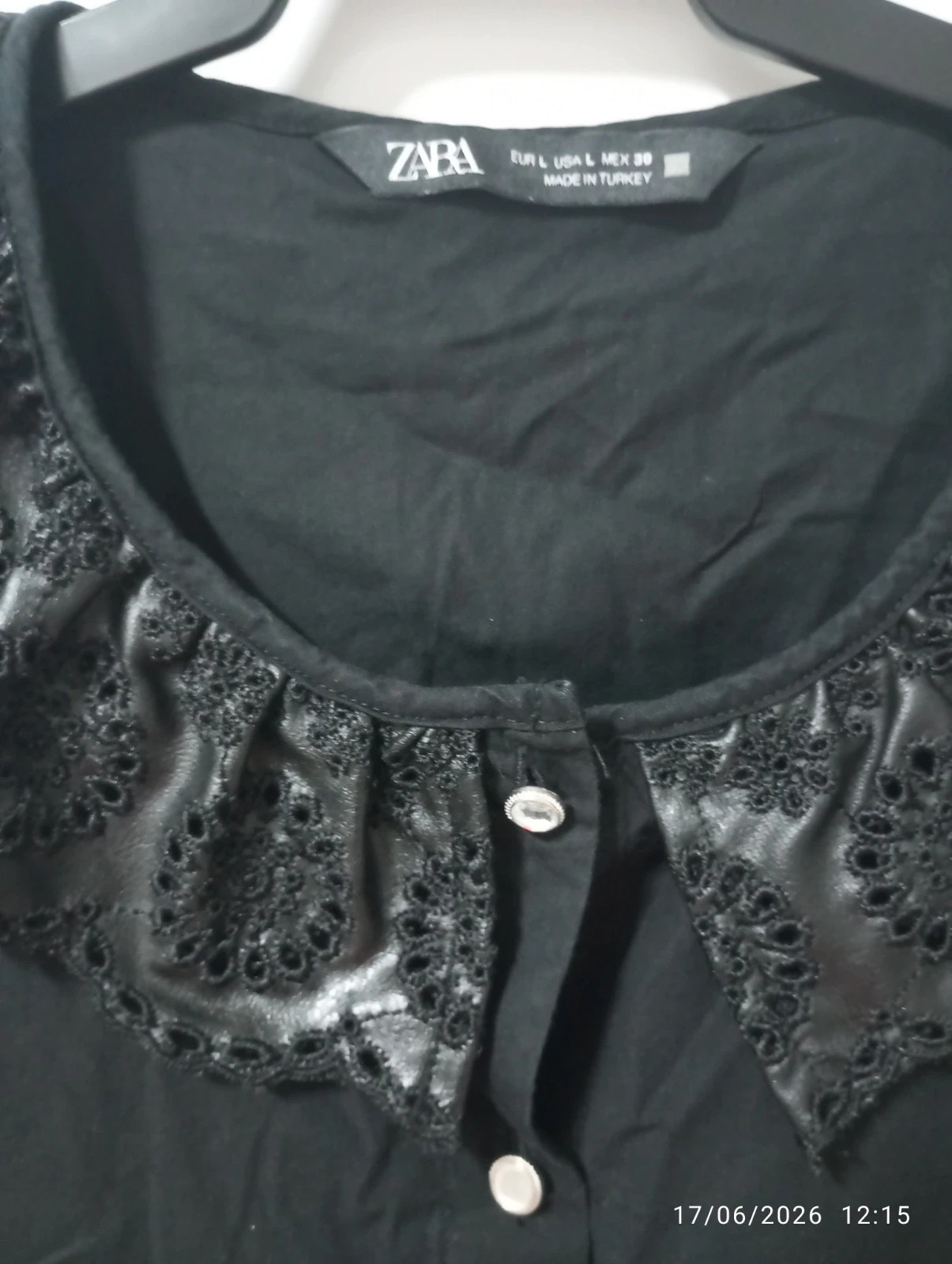 🖤 Blusa romántica de Zara con cuello joya 🖤 – Zara – taille L / 40 / 12 2