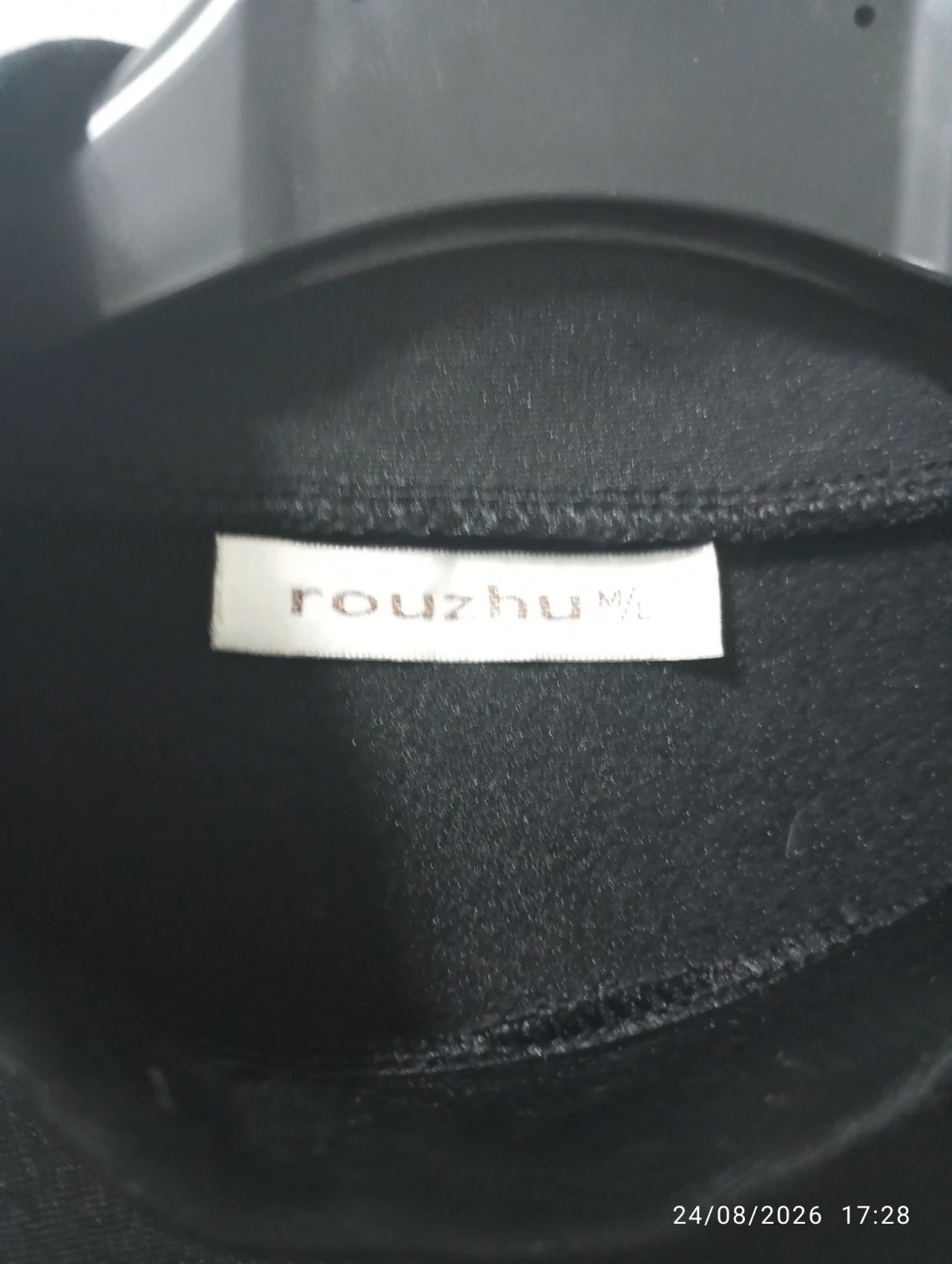 Camiseta negra cuello perkins Rouzhu M/L (Impecable) – Rouzhu – taille M / 38 / 10 2