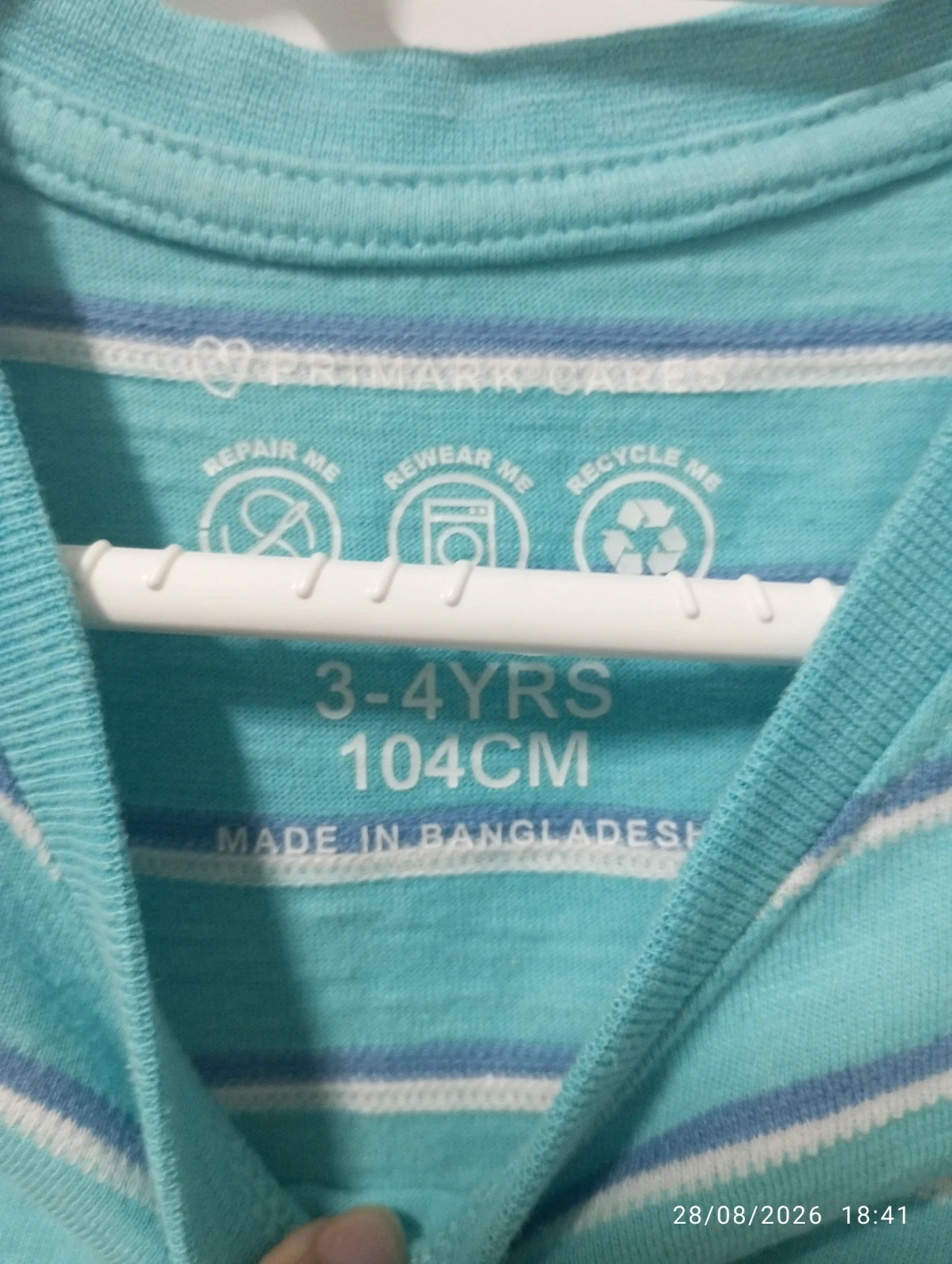 Lote 2 Camisetas Primark Rayas Talla 104 (3-4 años) – Primark – taille 4 ans / 104 cm 2