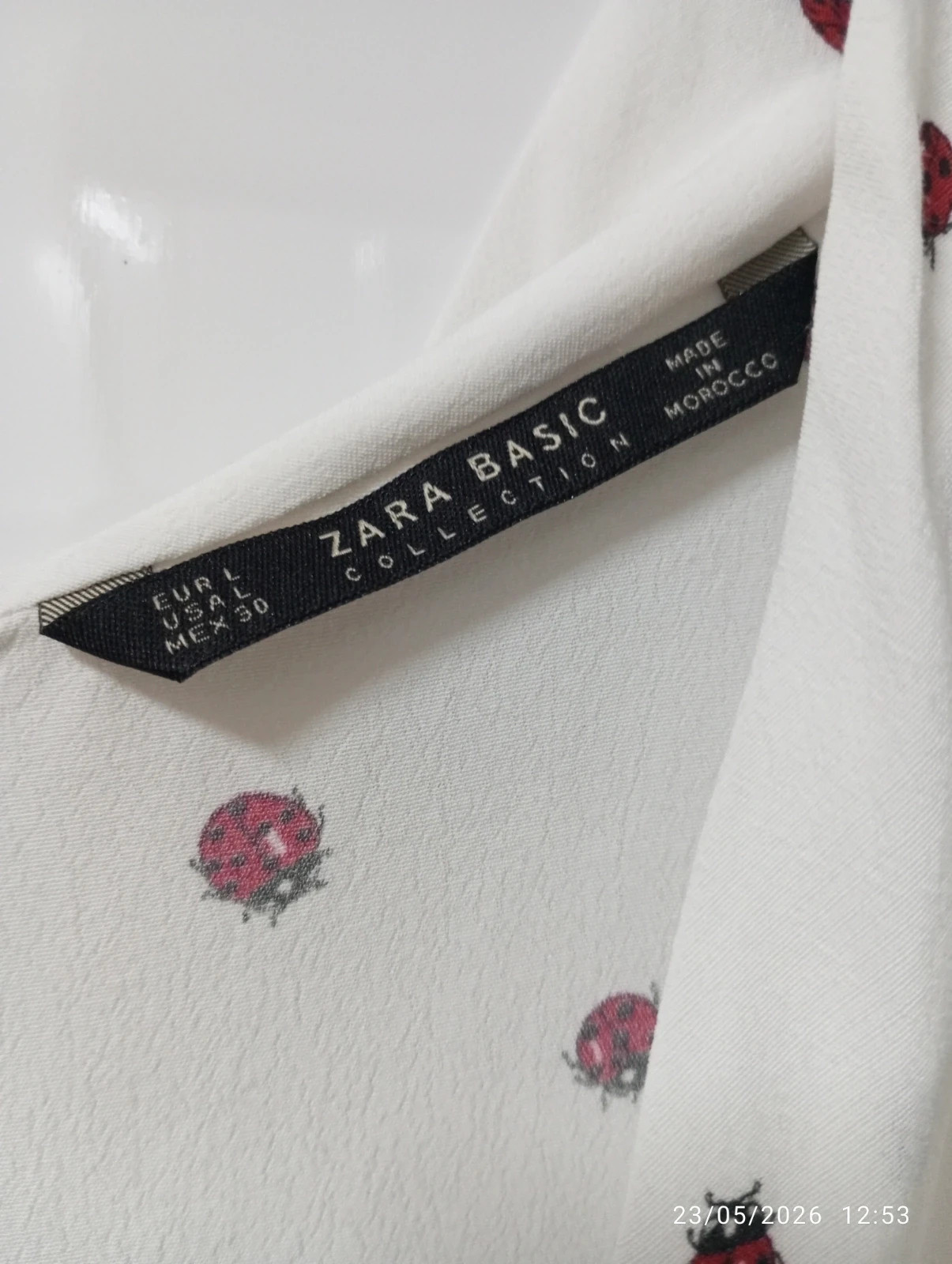 Blusa romántica de mariquitas - Zara Basic (Talla L) 🐞 – Zara – taille L / 40 / 12 3