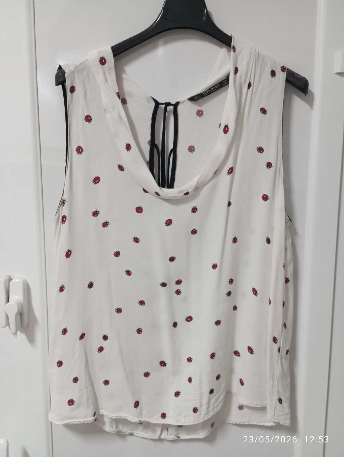 Blusa romántica de mariquitas - Zara Basic (Talla L) 🐞 – Zara – taille L / 40 / 12