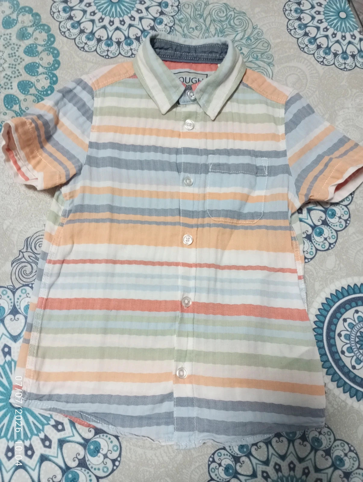 Camisa rayas multicolor C&A niño - Talla 110 (100% Algodón) – C&A – taille 5 ans / 110 cm