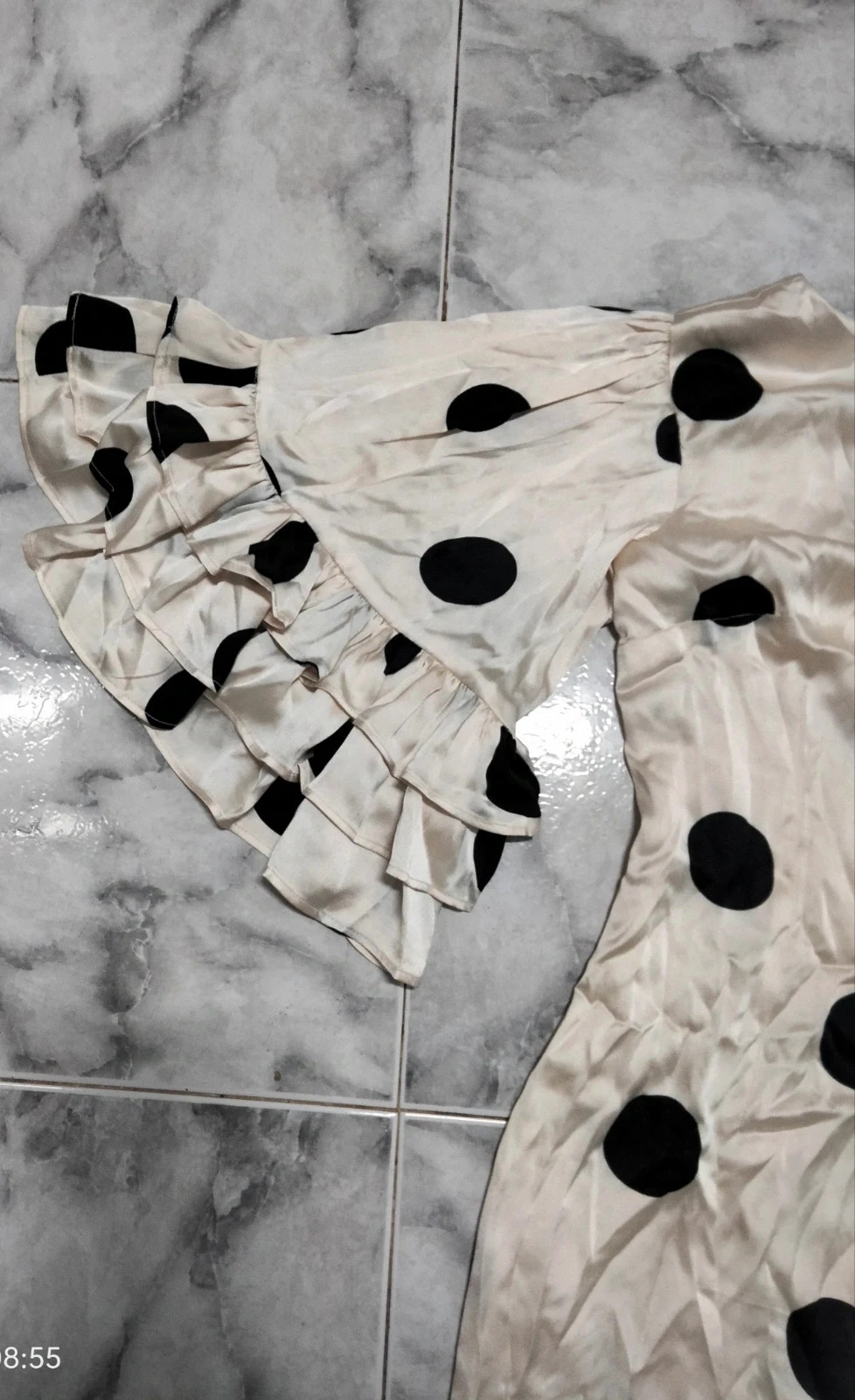 Espectacular Vestido Asimétrico kahyra – Lunares Satinados – Káhyra – taille XS / 34 / 6 2