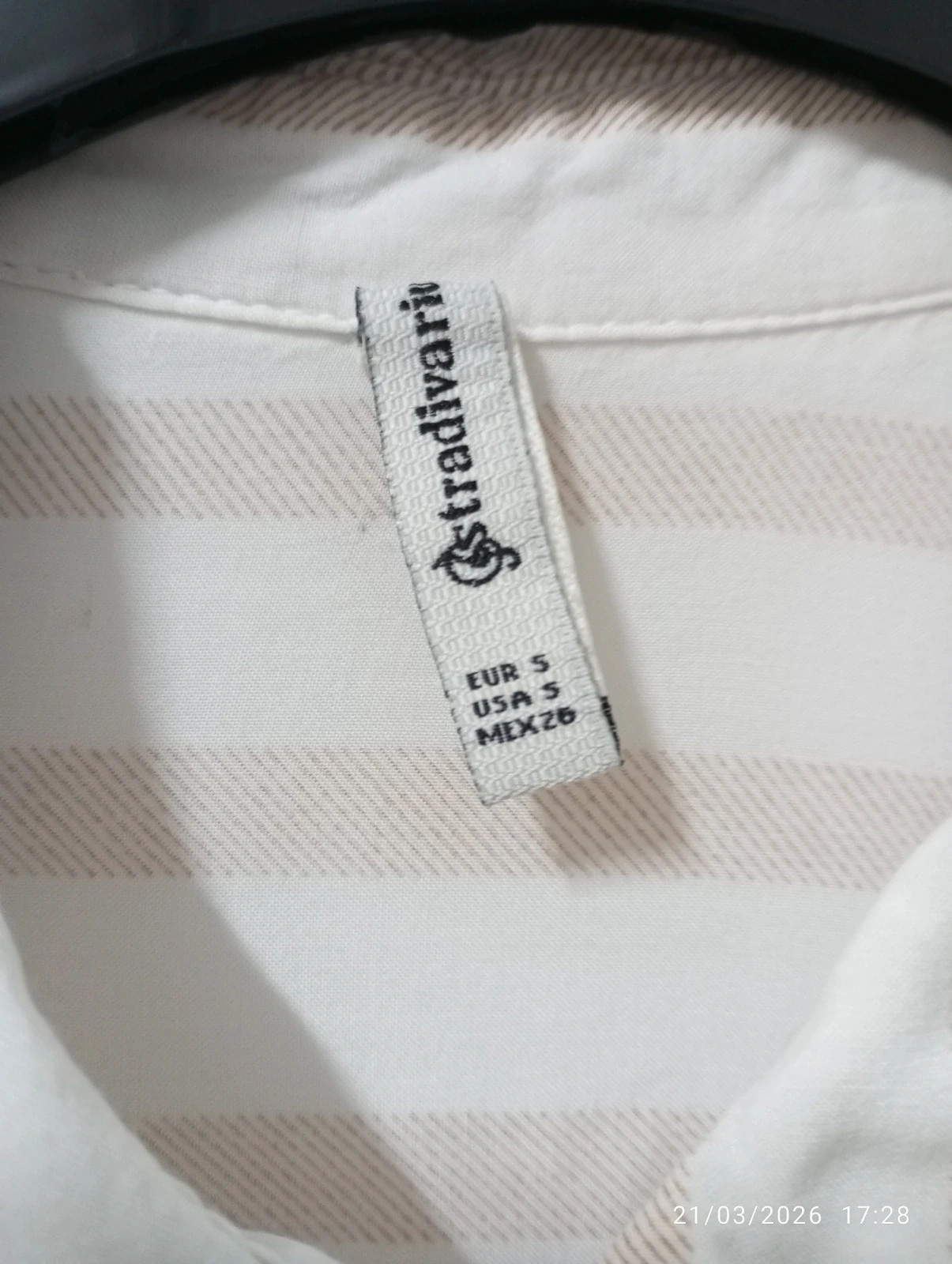 Camisa fluida rayas beige Stradivarius - Talla S – Stradivarius – taille S / 36 / 8 3