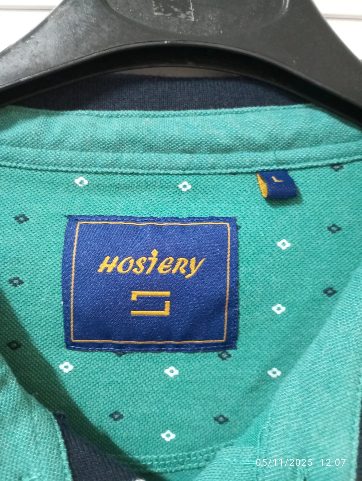 👕 Polo Verde Estampado Hosiery, nuevo – Hosiery – taille L 2