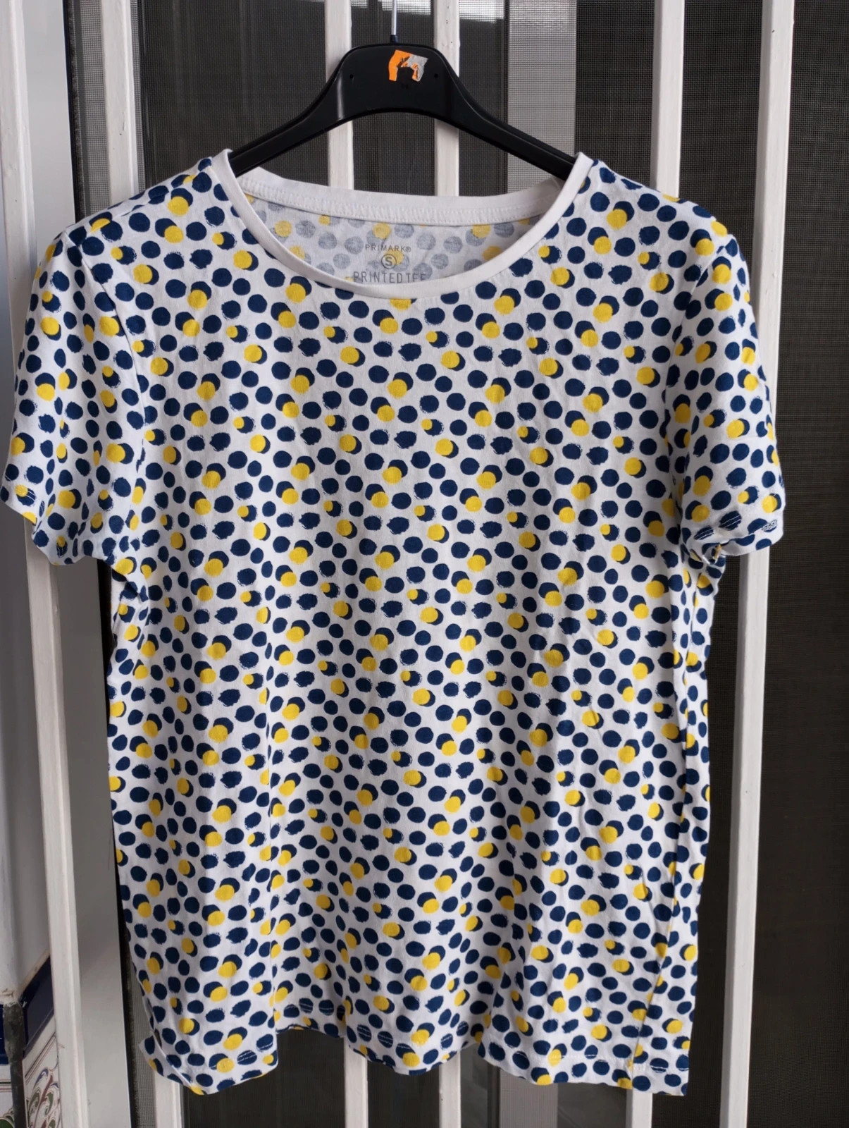 Camiseta de manga corta de Primark con estampado geométrico de lunares – Primark – taille M / 38 / 10