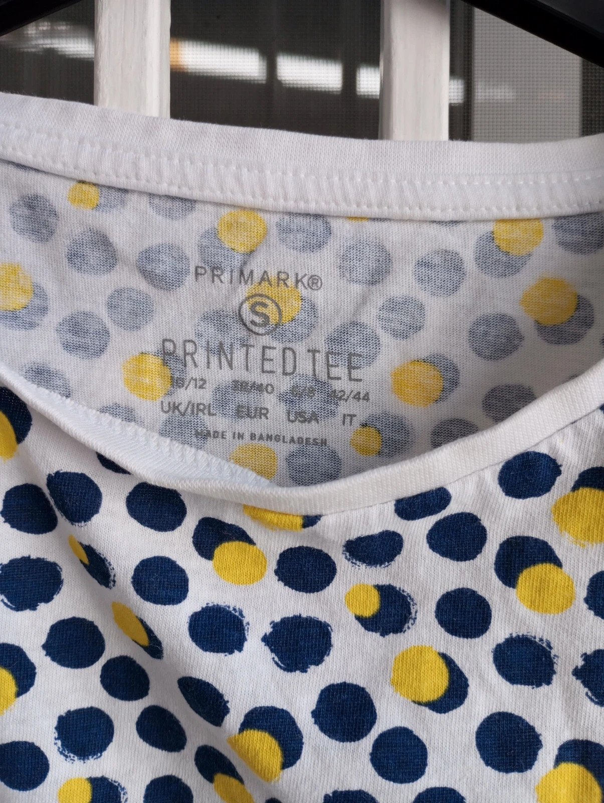 Camiseta de manga corta de Primark con estampado geométrico de lunares – Primark – taille M / 38 / 10 2