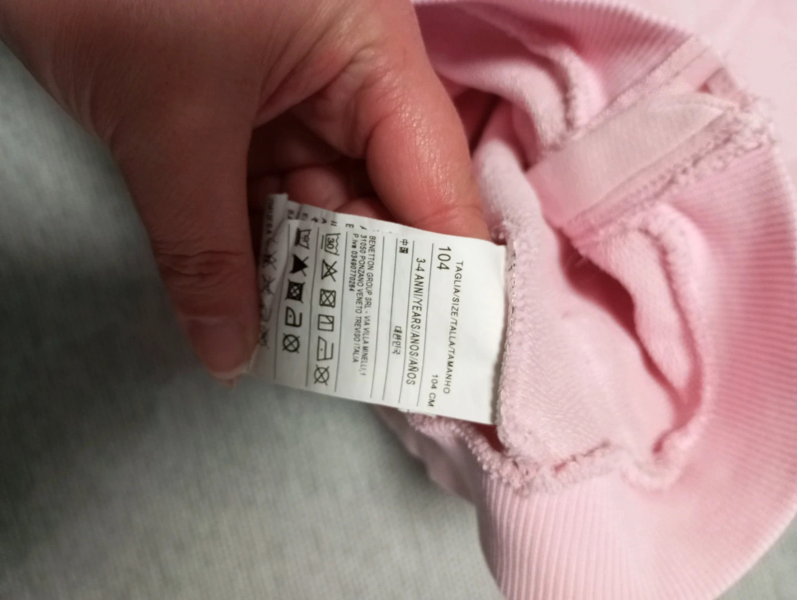 Sudadera rosa Benetton con brillo Talla 3-4 años (104 cm) – United Colors of Benetton – taille 4 ans / 104 cm 3