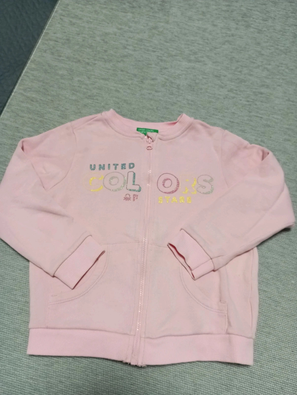 Sudadera rosa Benetton con brillo Talla 3-4 años (104 cm)