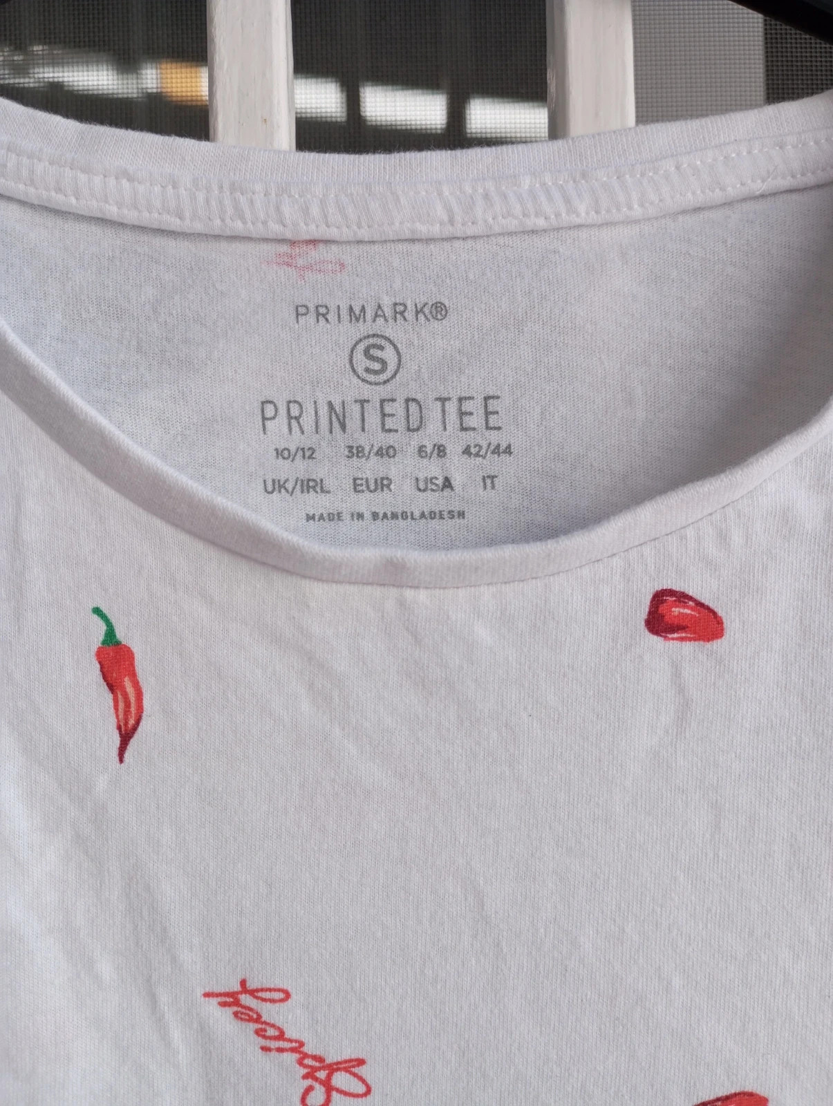 Camiseta con Estampado de Guindillas – Primark – taille M / 38 / 10 3