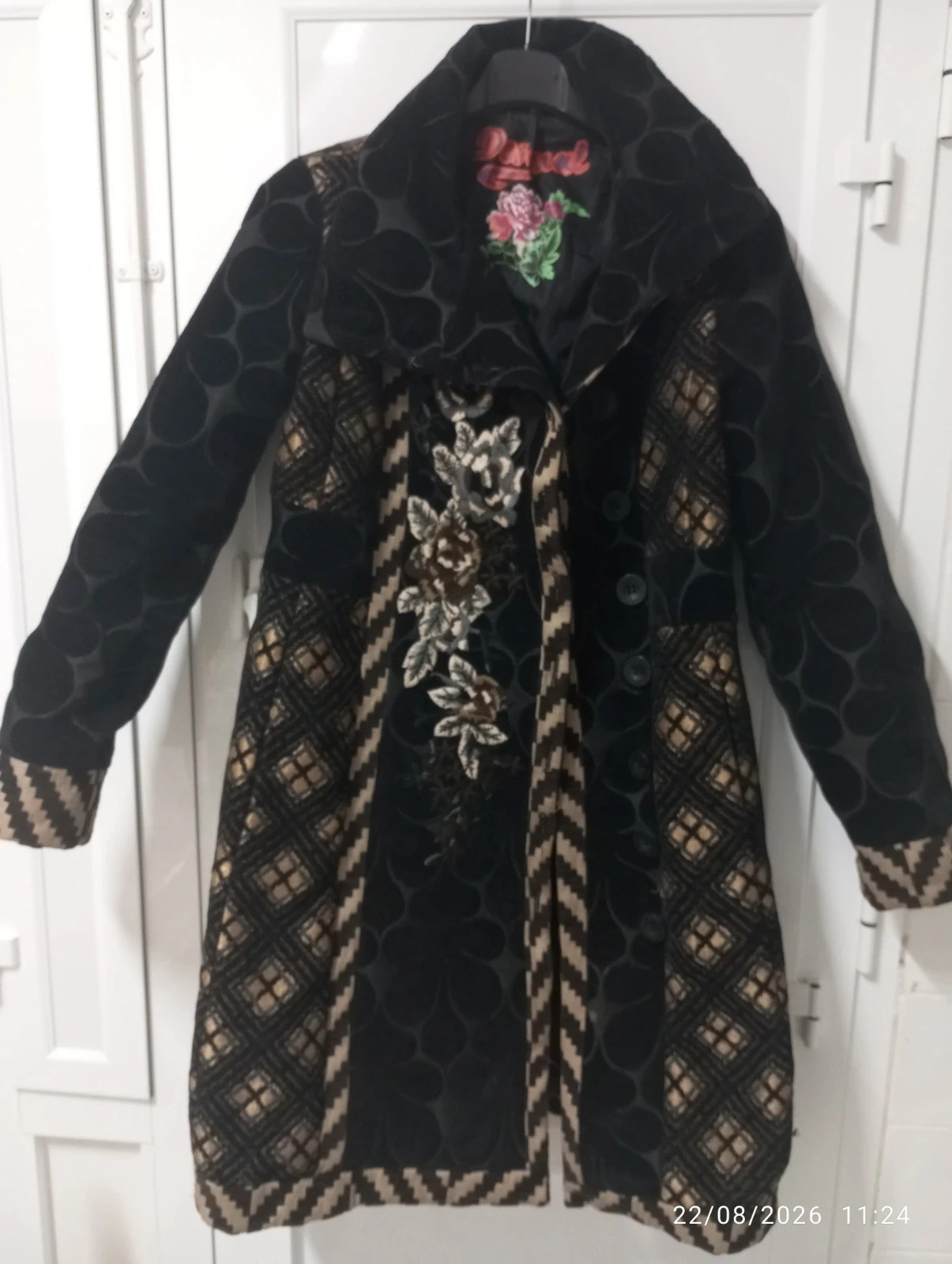 Abrigo Desigual Jacquard con Bordado Floral (Talla 40) – Desigual – taille L / 40 / 12