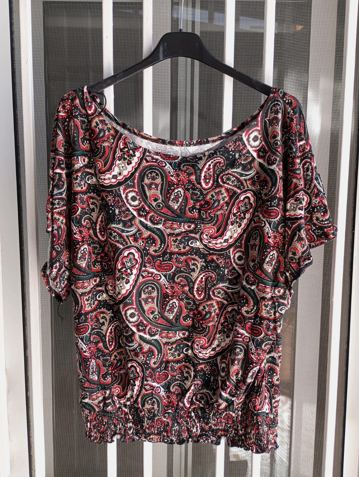 Blusa Paisley Boho Talla M - Estado Impecable.