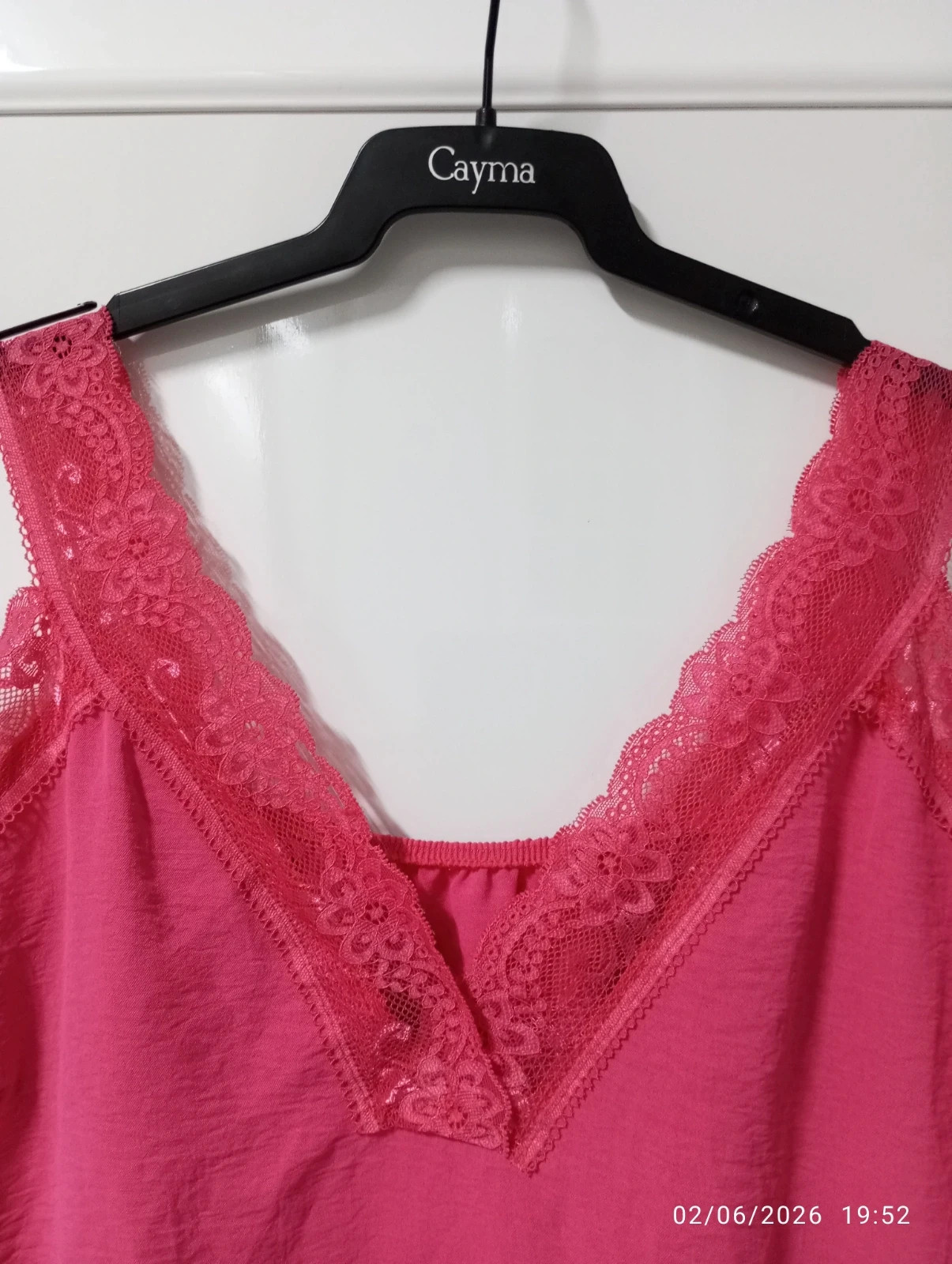 Preciosa blusa lencera color rosa fucsia vibrante 🌸 – Italy Moda – taille L / 40 / 12 2