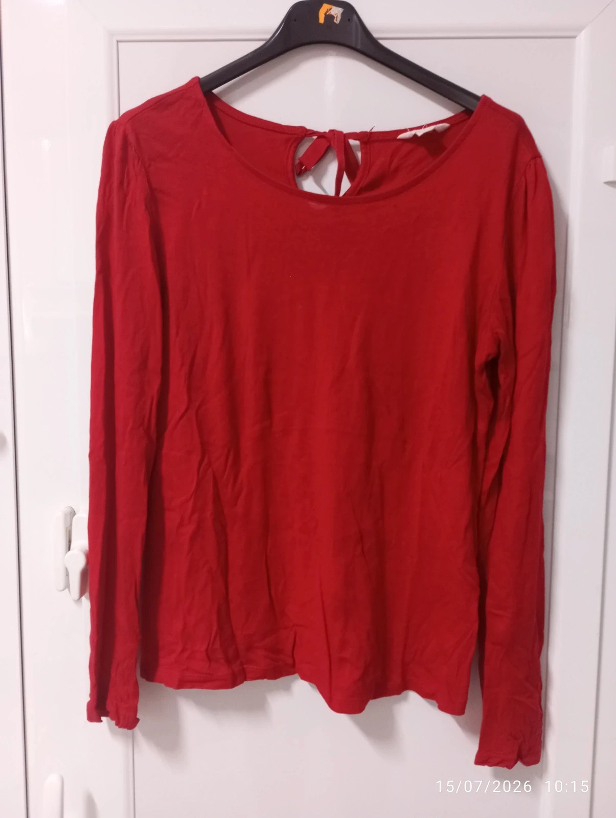 Camiseta roja Springfield (Talla M) - Detalle espalda – Springfield – taille M / 38 / 10