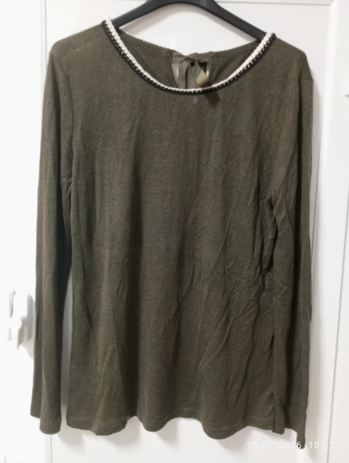 Jersey fino entretiempo verde caqui (Talla M) – Local – taille M / 38 / 10