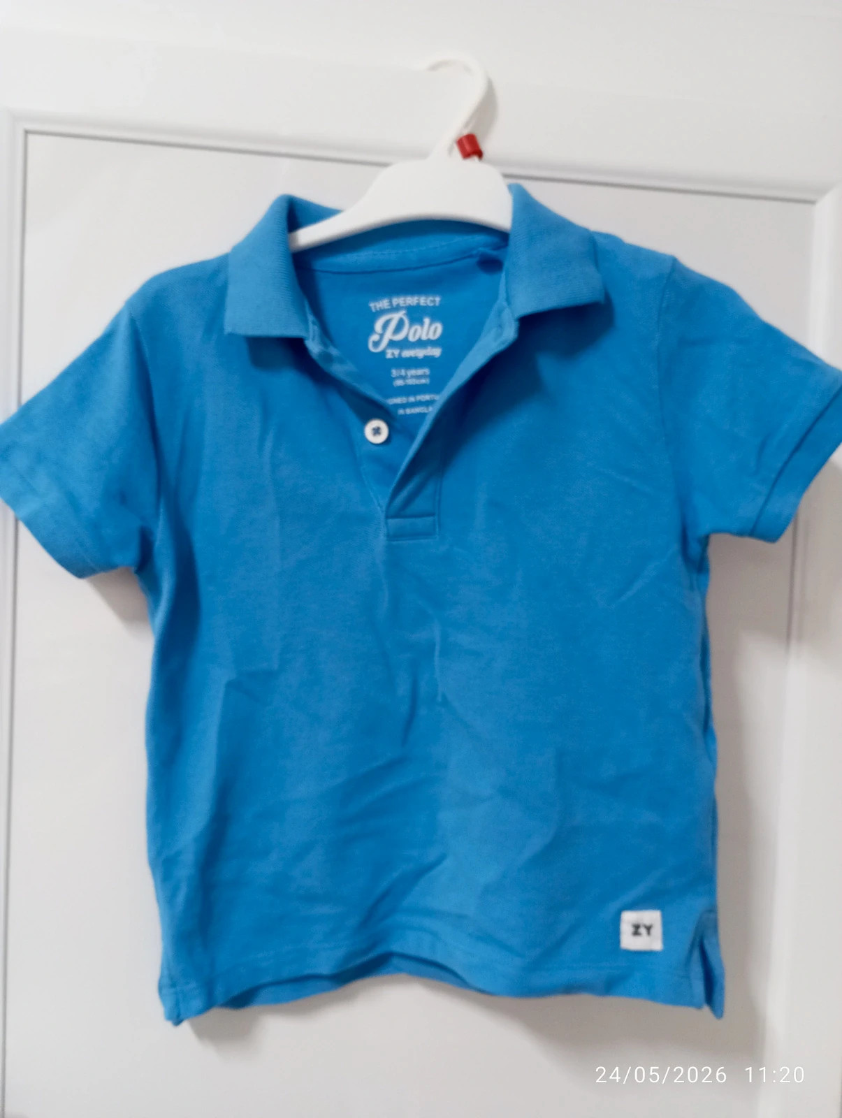 👕 Polo azul Zippy (Talla 3-4 años / 98-104 cm)