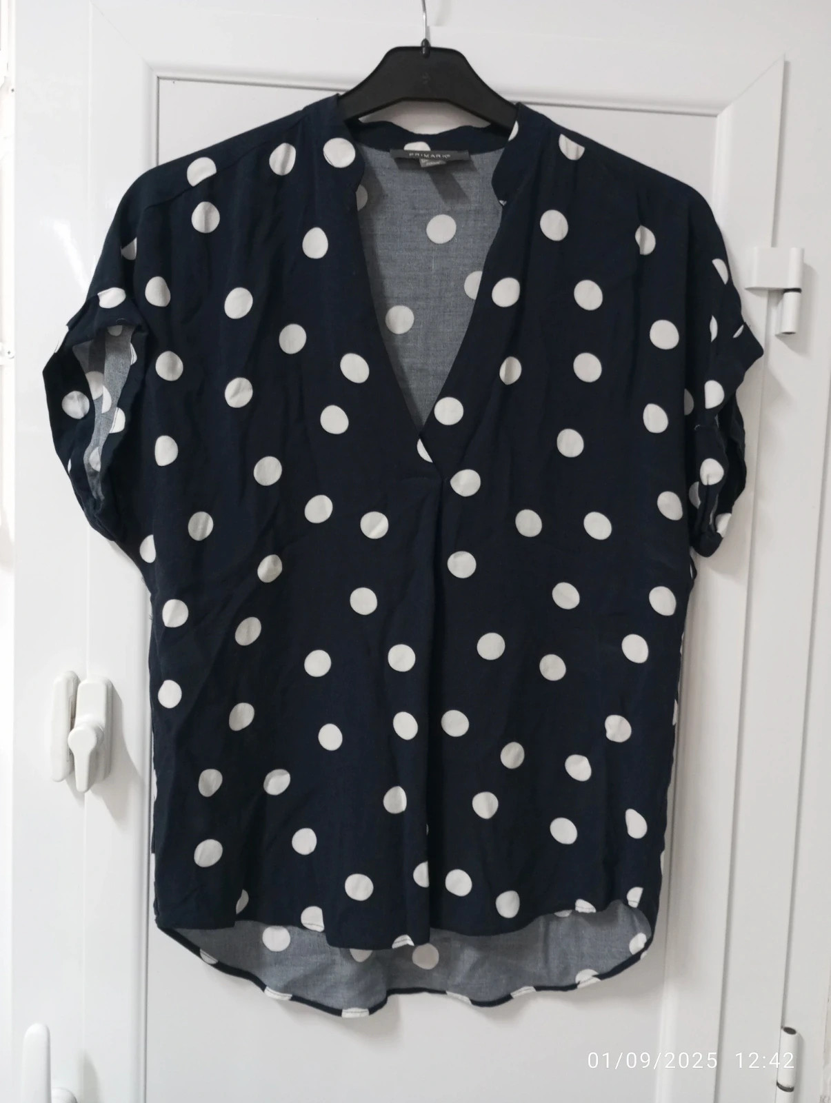 Blusa Navy Lunares - Estilo Relajado – Primark – taille M / 38 / 10