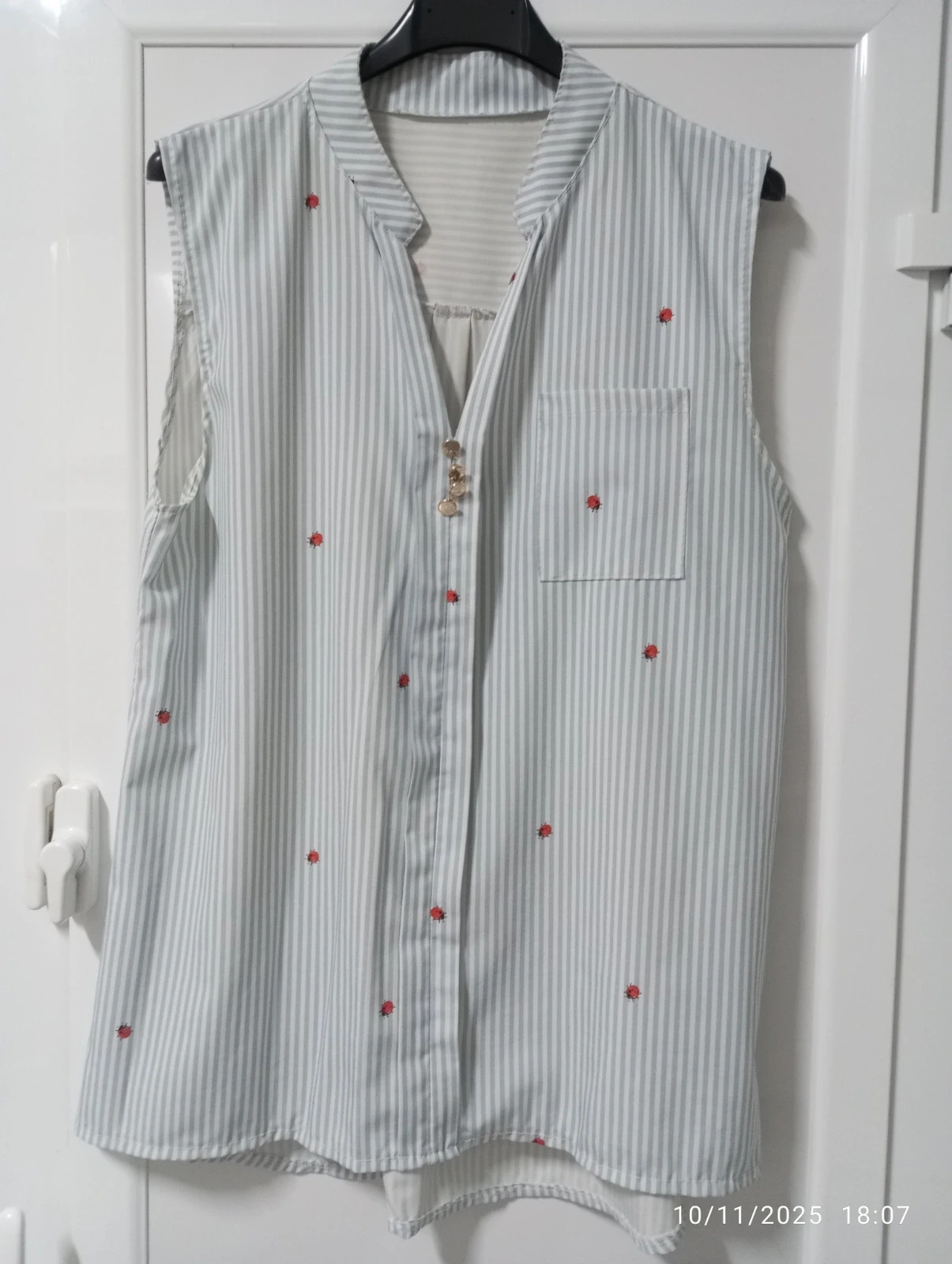 Blusa rayas marineras con motivos de mariquitas 🐞