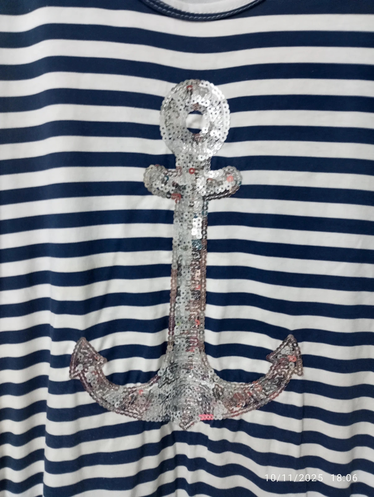 Vestido Italy Moda - Estilo Navy con Lentejuelas - M – Local – taille M / 38 / 10 2