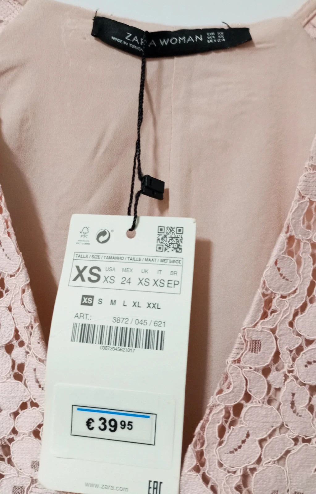 Se acepta oferta, vestido Encaje Rosa Zara - Nuevo con Etiquetas 💖 – Zara – taille XS / 34 / 6 2