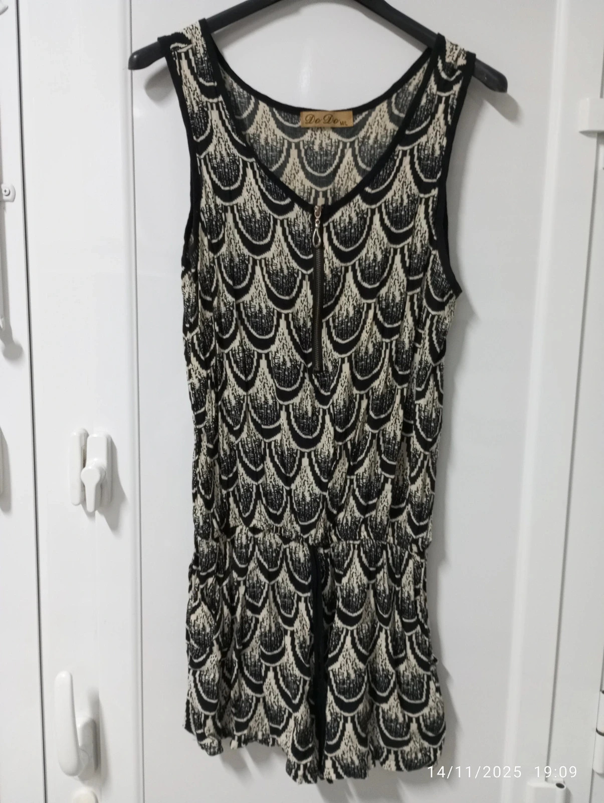 Mono corto estampado blanco y negro DoDo - Talla M/L