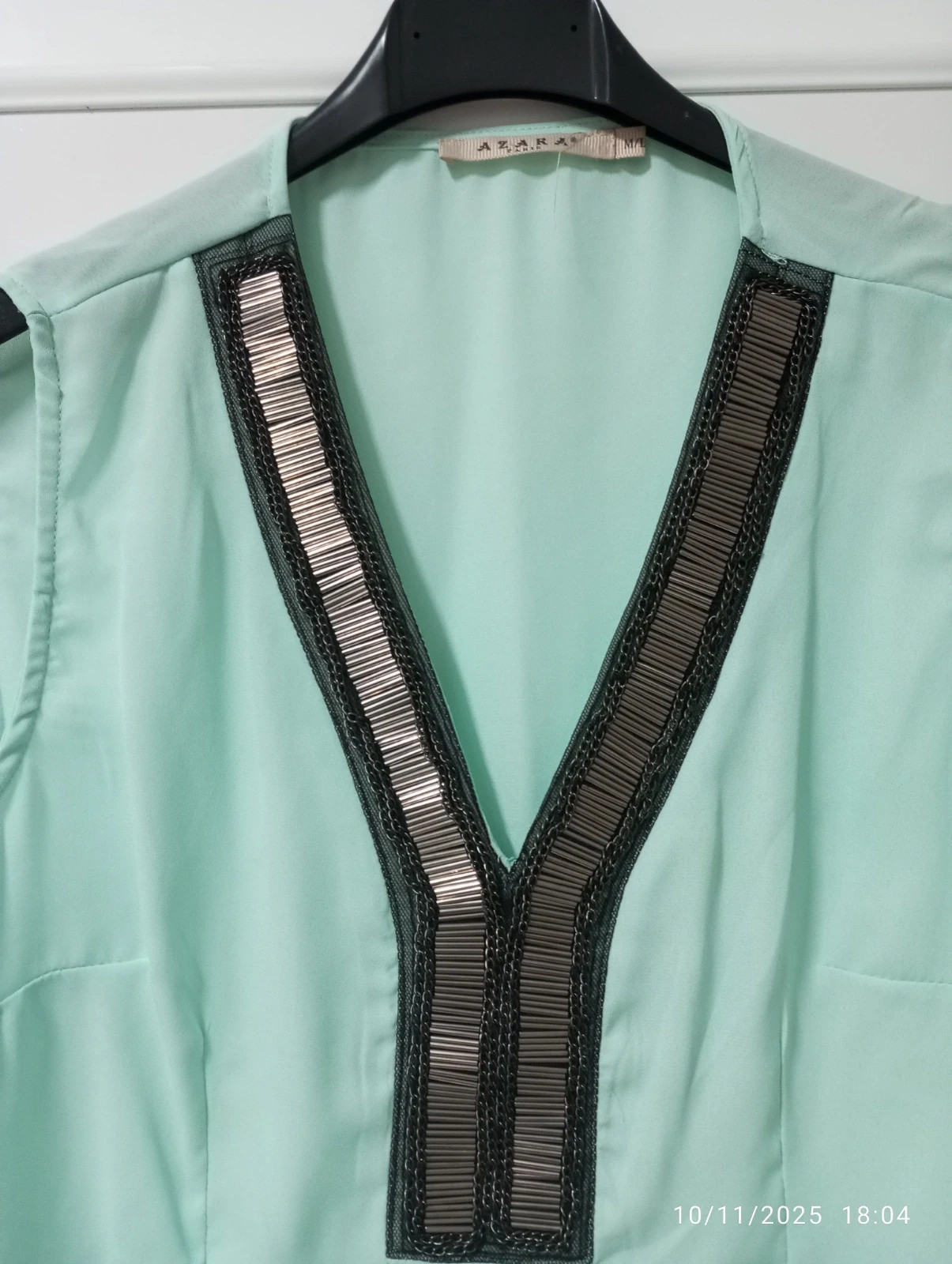 Blusa Mint con Pedrería Exclusiva – Azara Paris – AZARA PARIS – taille M / 38 / 10 2