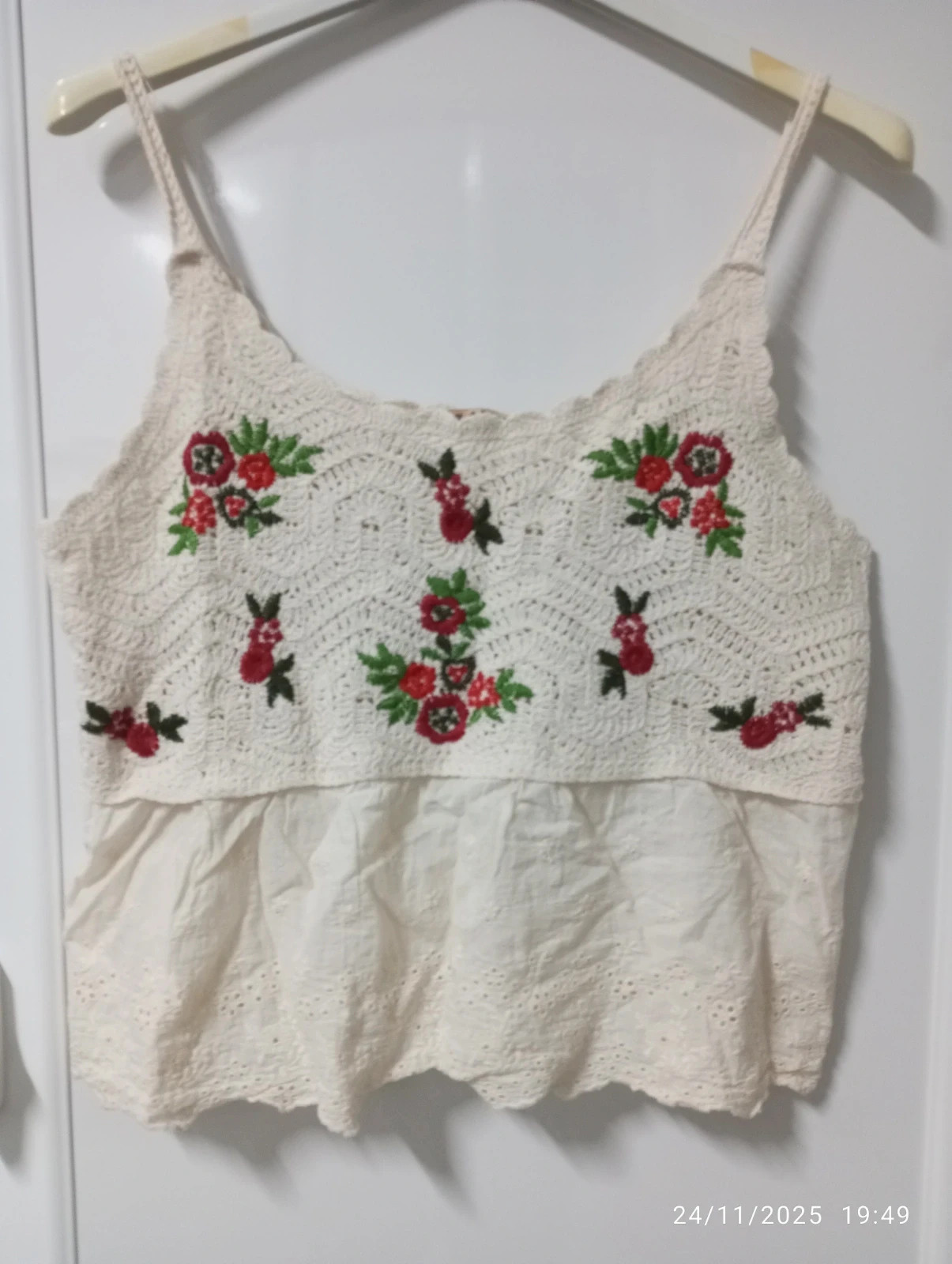 Top Bordado Azara Paris - Talla M - Algodón