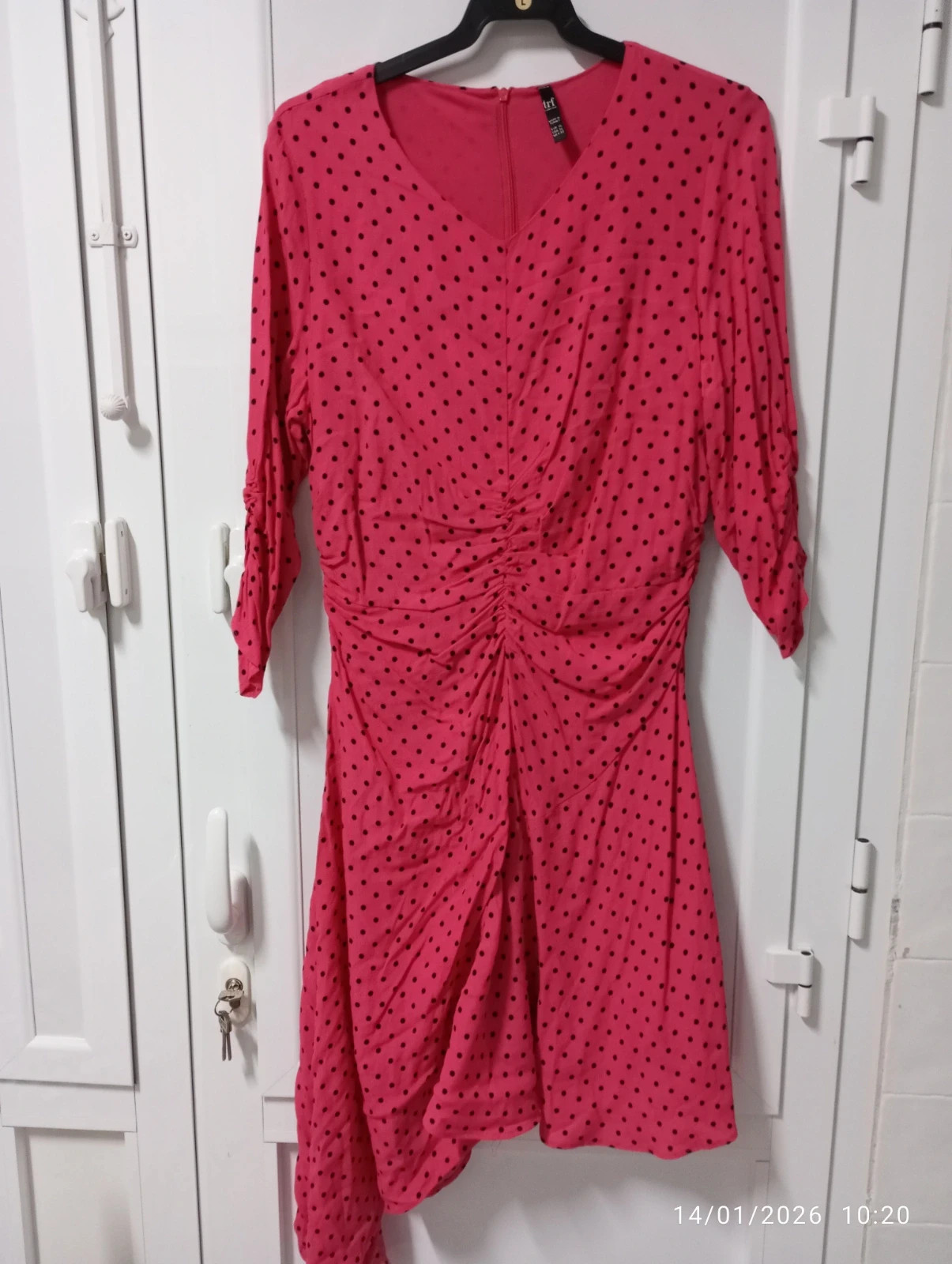 Vestido Zara TRF Rosa Lunares - Talla XL - Perfecto Estado – Zara – taille XL / 42 / 14