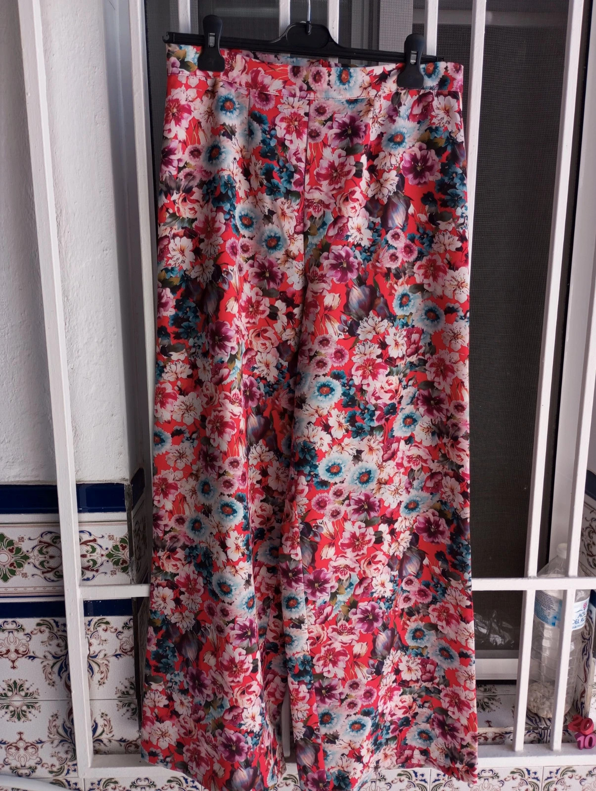 Pantalón Palazzo Floral 🌸 Impecable! Talla L