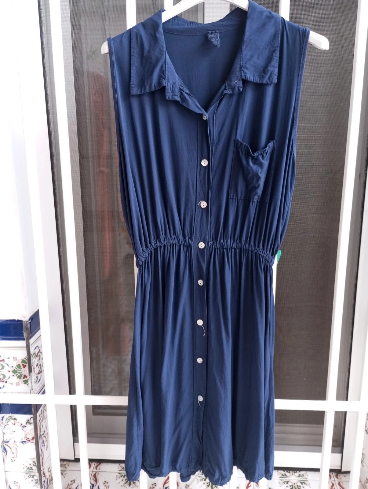 Vestido camisero azul marino 👗Ideal para el verano!