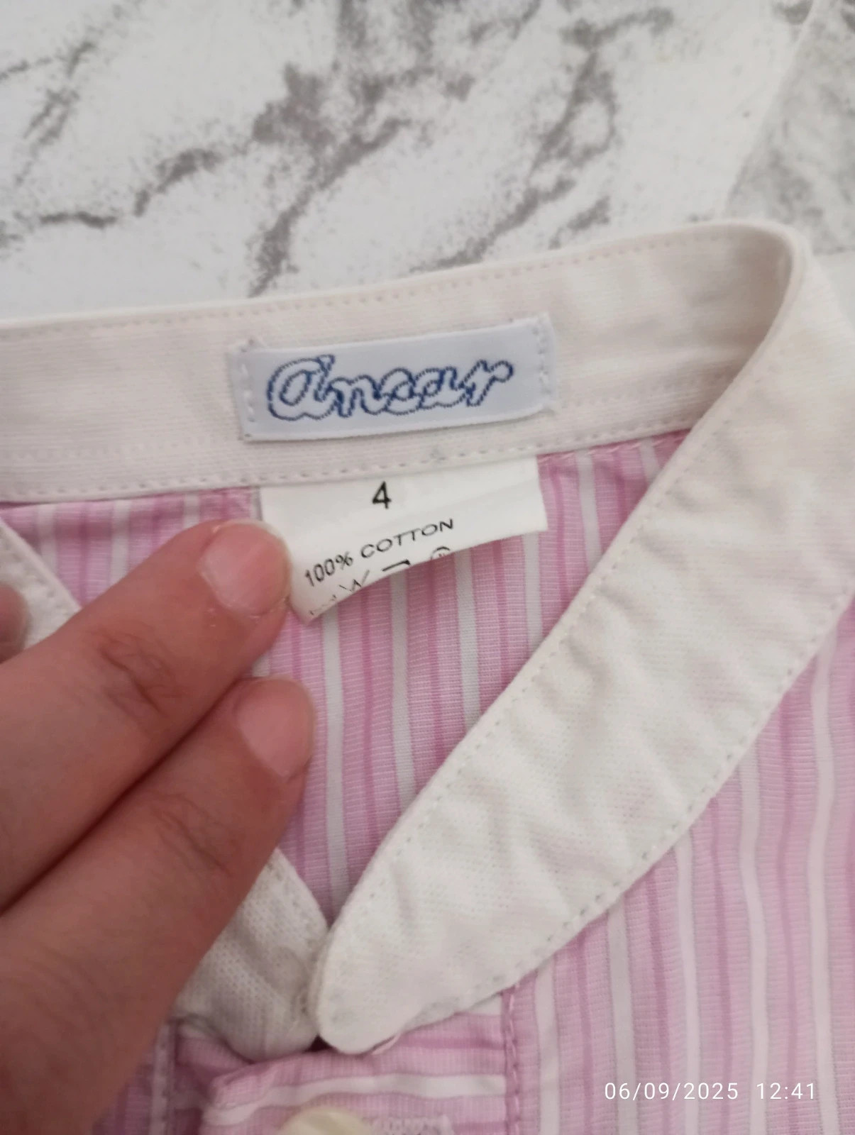 Camisa Ancar rayas rosas y blancas - Talla 4 años – Ancar – taille 4 ans / 104 cm 2