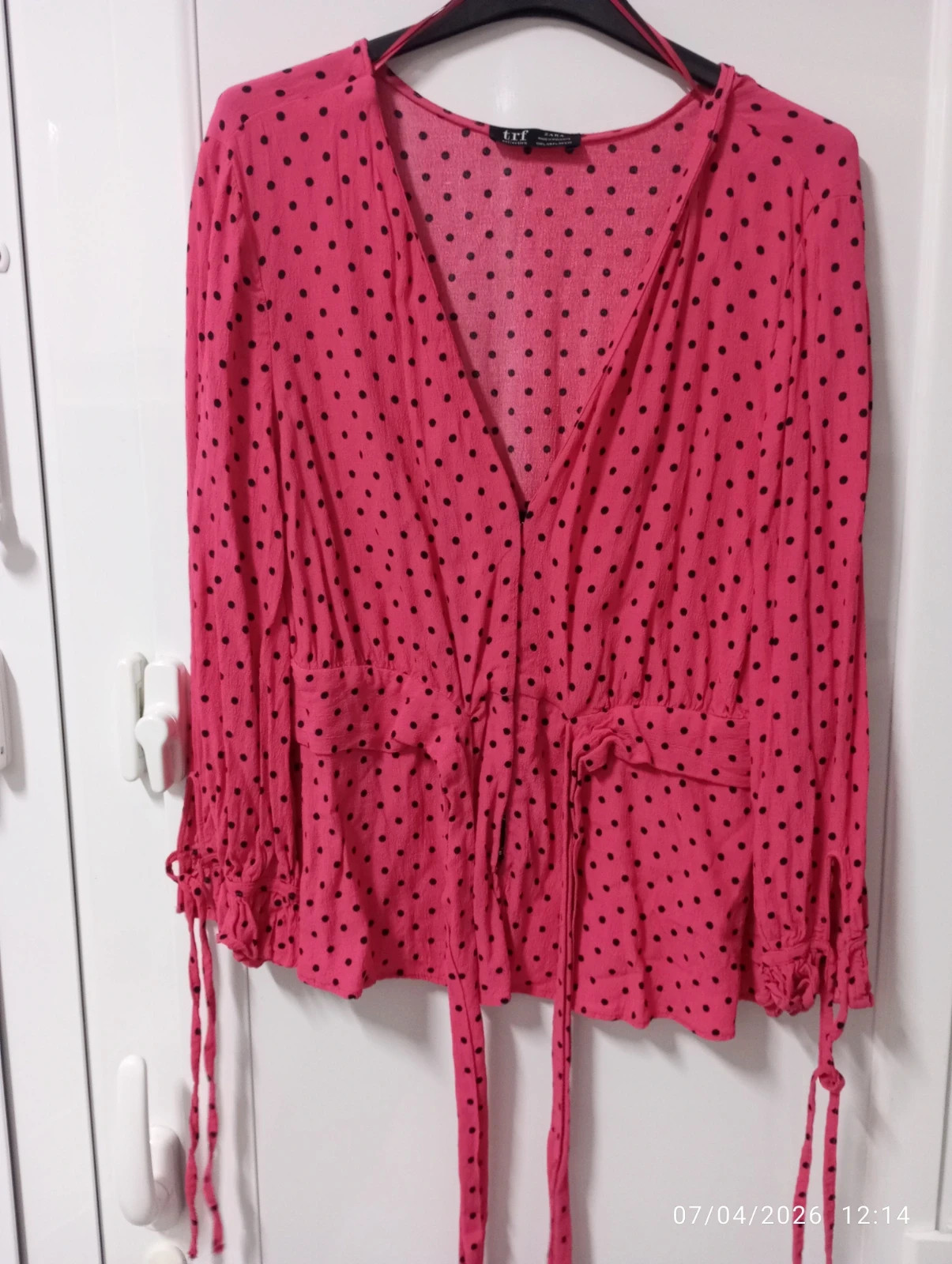 Blusa Zara Lunares Fucsia - Talla L - Estado Impecable – Zara – taille L / 40 / 12