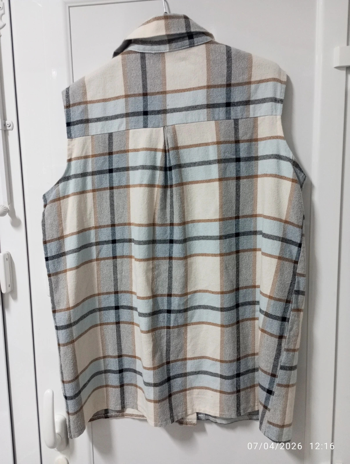 Chaleco camisero cuadros grunge / Flannel Vest – Italy Moda – taille L / 40 / 12 2
