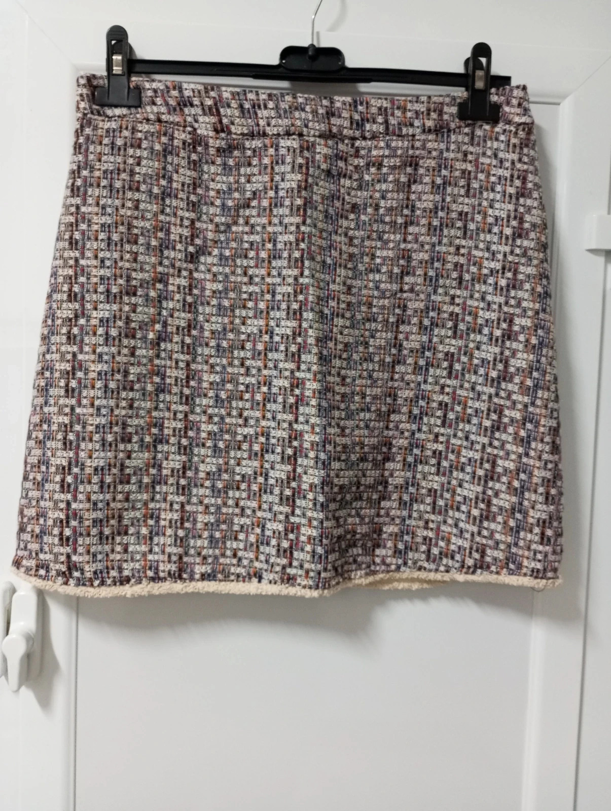 minifalda de tweed multicolor