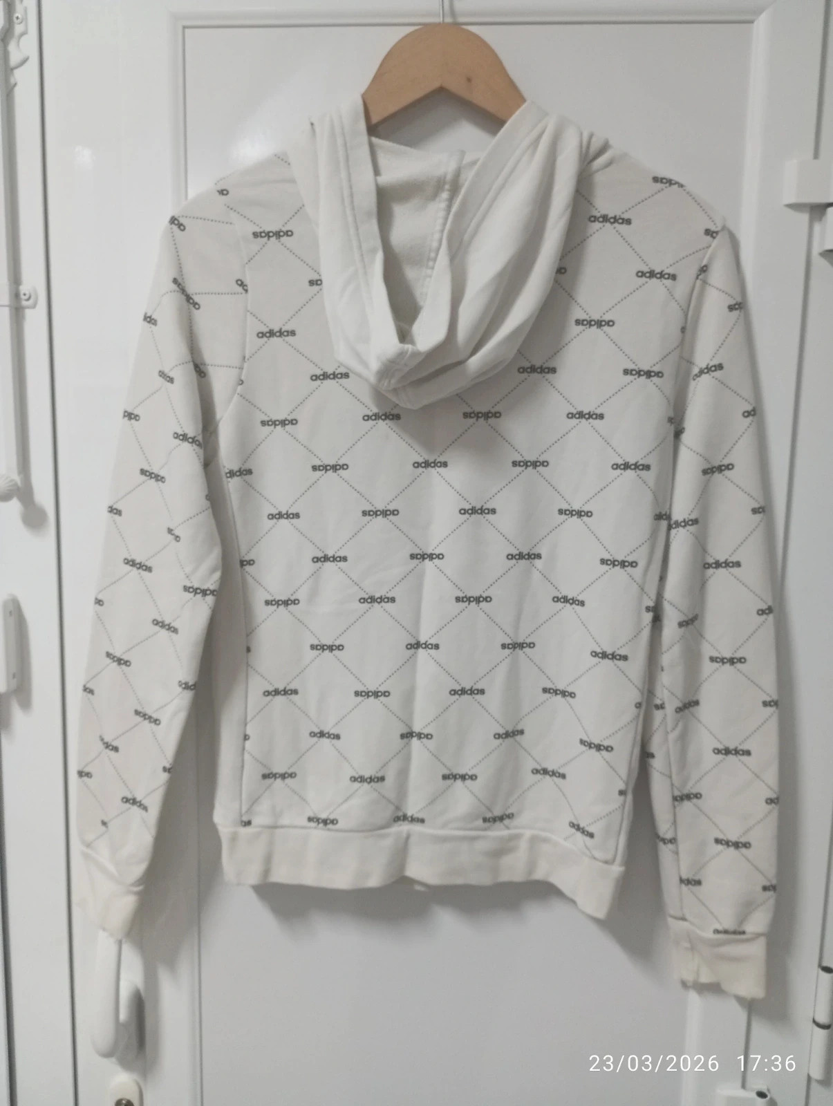 Sudadera Adidas Linear Graphic - Blanca - Talla XS – adidas – taille XS / 34 / 6 2