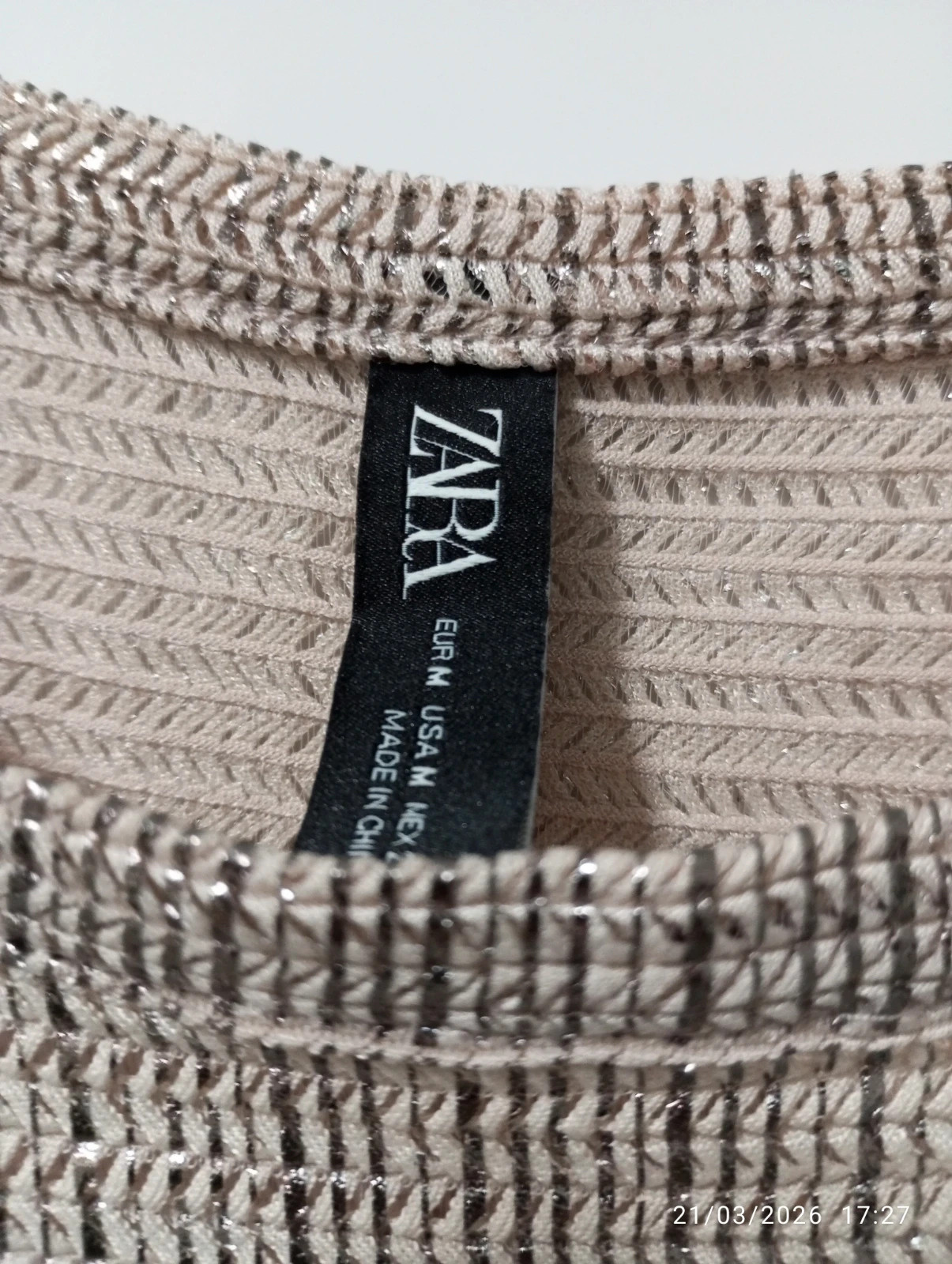Top Metalizado Zara - Talla M – Zara – taille M / 38 / 10 2
