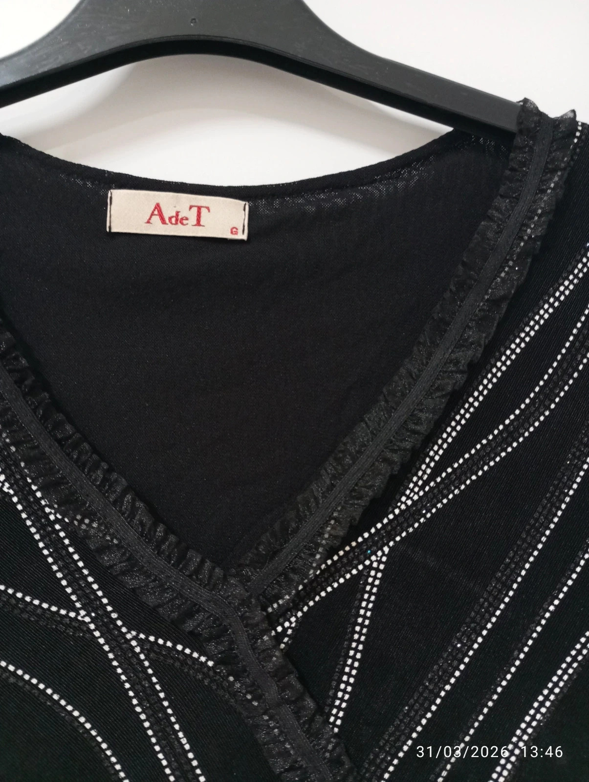 Camiseta negra brillos – A de T – taille L / 40 / 12 2