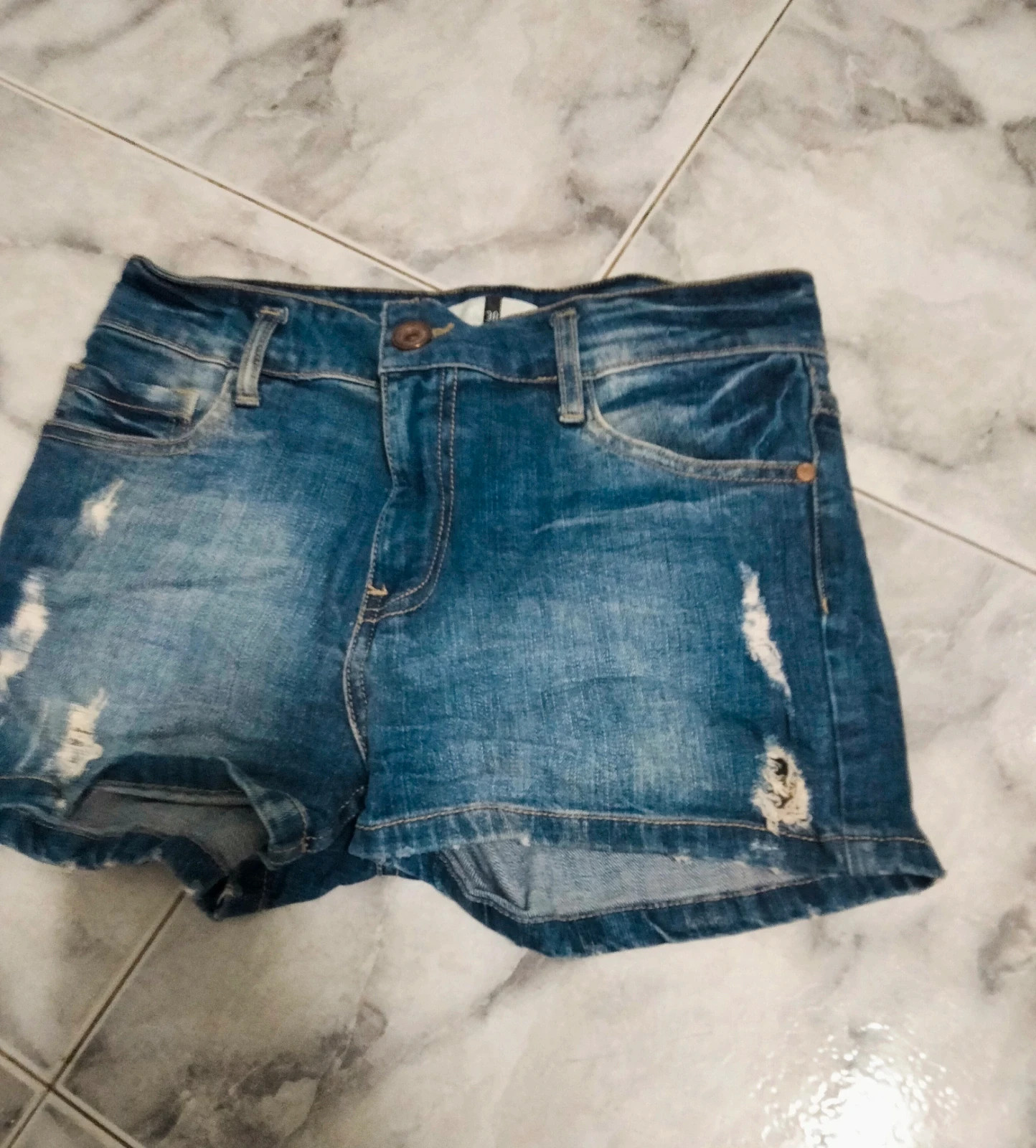 Pantalón Corto Vaquero Talla 38 - Denim Verano