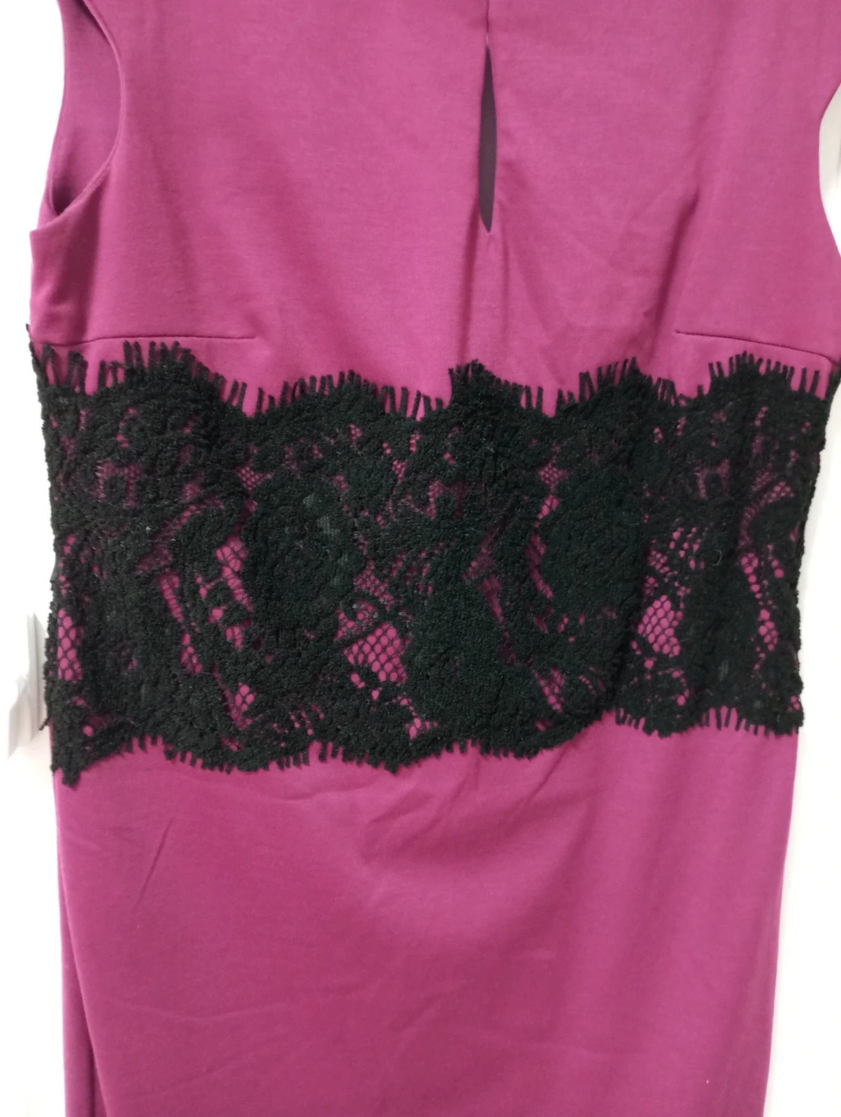 👗 Vestido Cóctel Color Buganvilla con Encaje Negro - Talla 46 (XL) – D'Cero – taille XXXL / 46 / 18 3