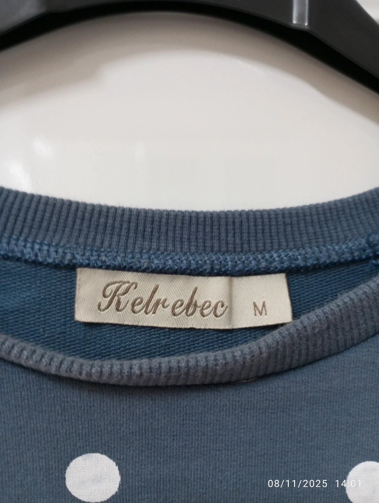 Sudadera Azul Lunares "LOVE" - Kelrebec - Talla M – Kelrebec – taille M / 38 / 10 3