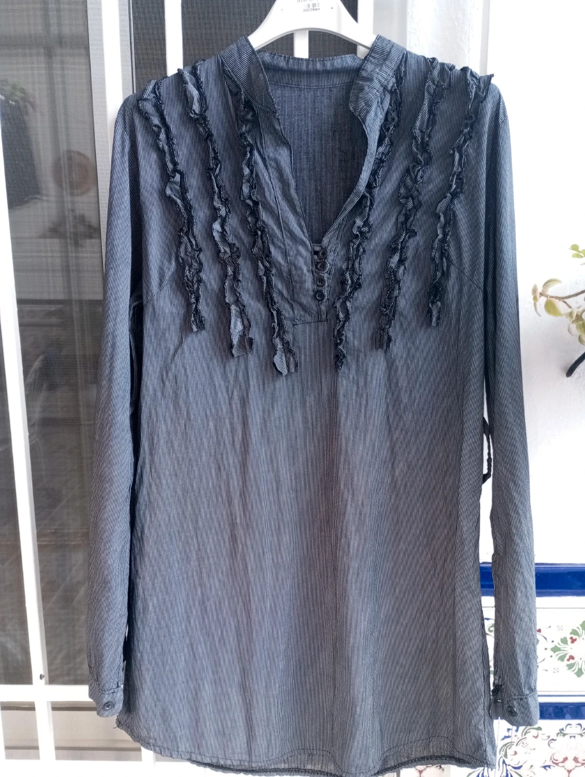 Blusa larga de rayas