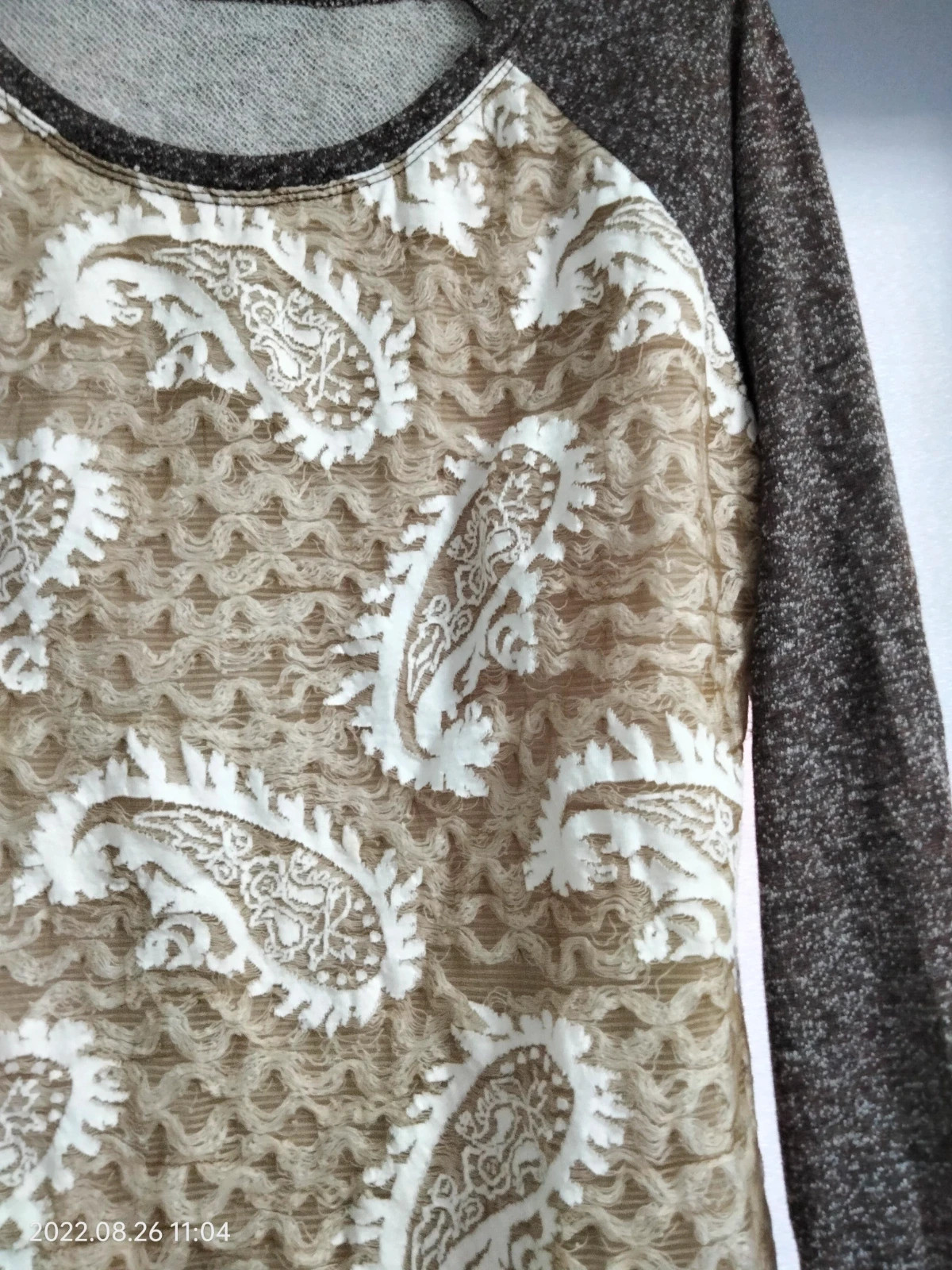 Jersey marrón y beig – Italy Moda – taille L / 40 / 12 2