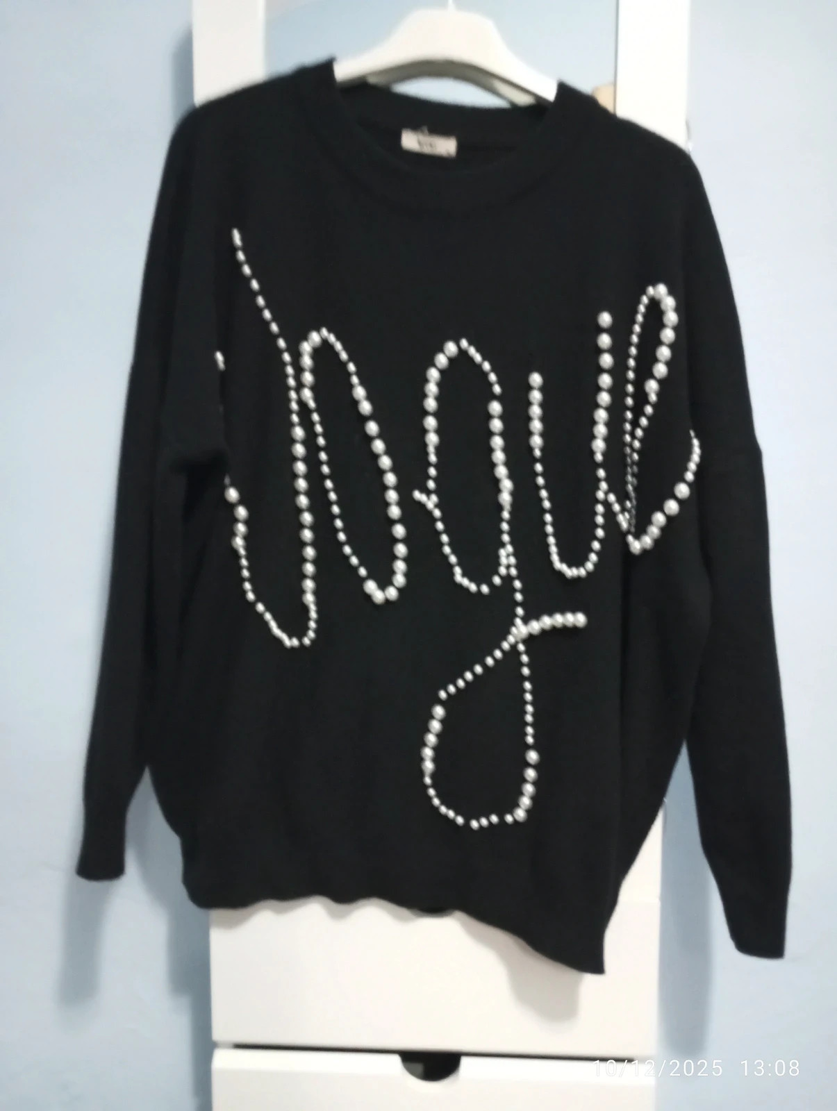 Jersey negro perlitas