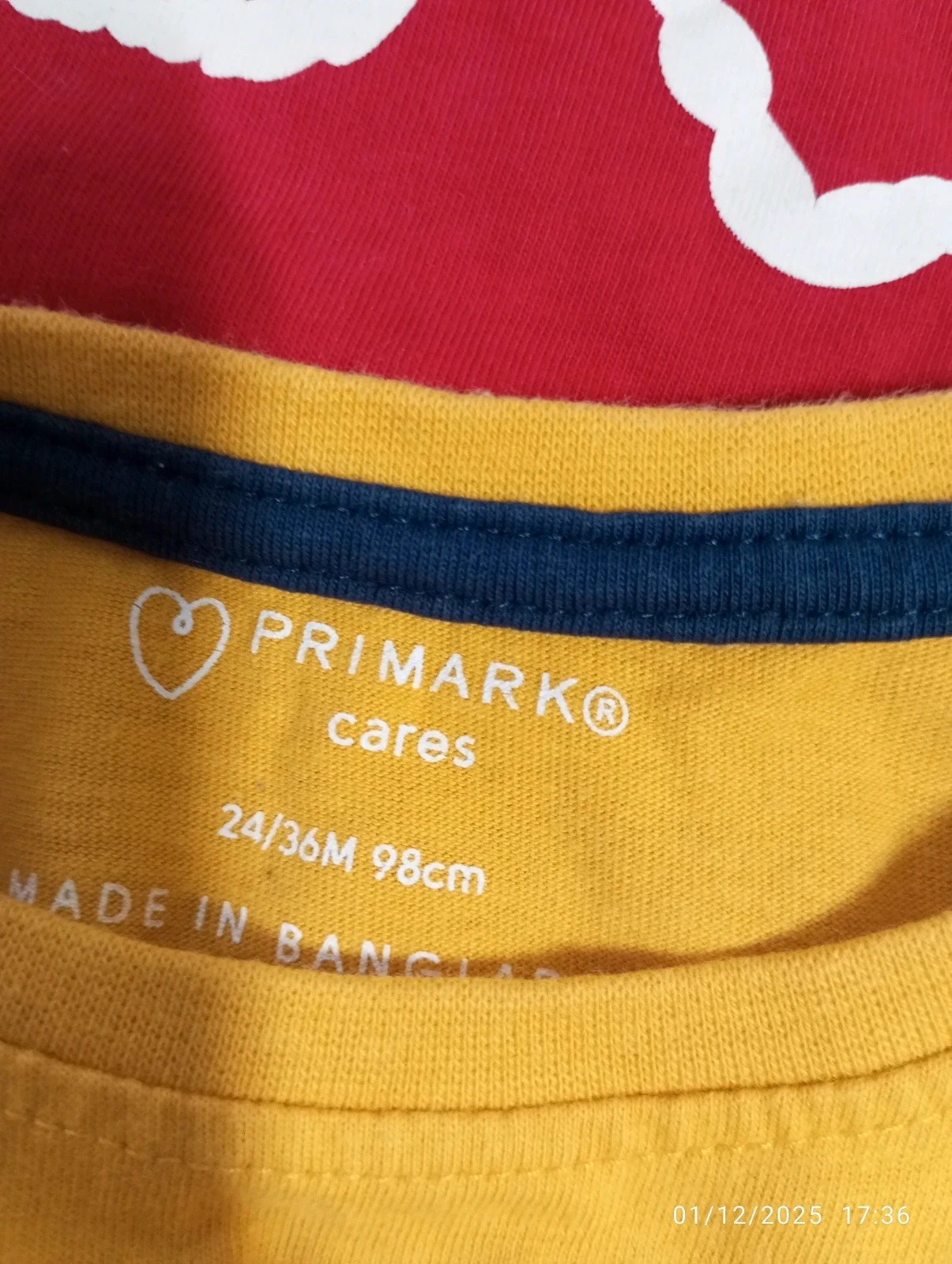 Dos camisetas manga larga – Primark – taille 3 ans / 98 cm 4