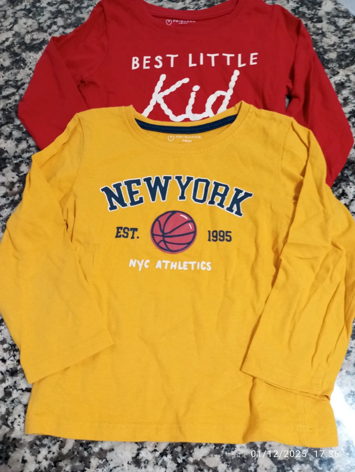 Dos camisetas manga larga – Primark – taille 3 ans / 98 cm