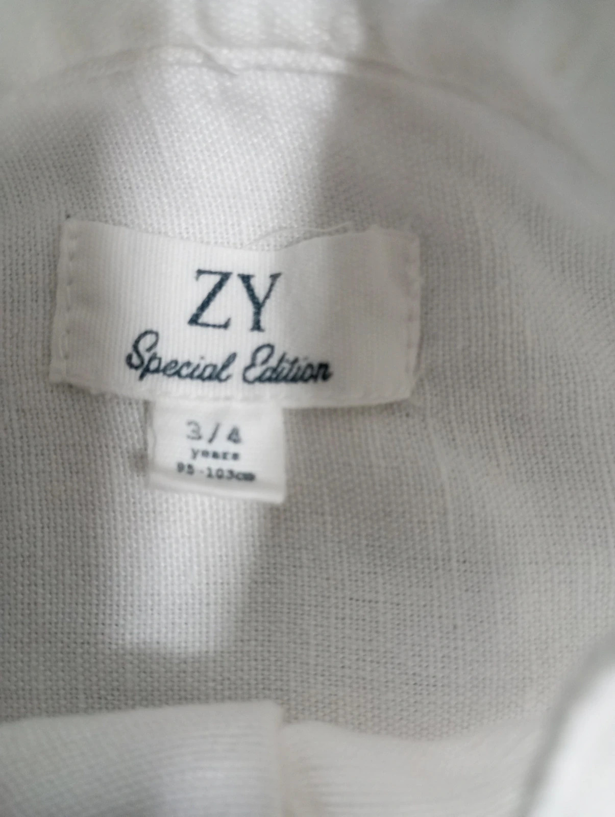 Camisa blanca ZY – ZY – taille 3 ans / 98 cm 2