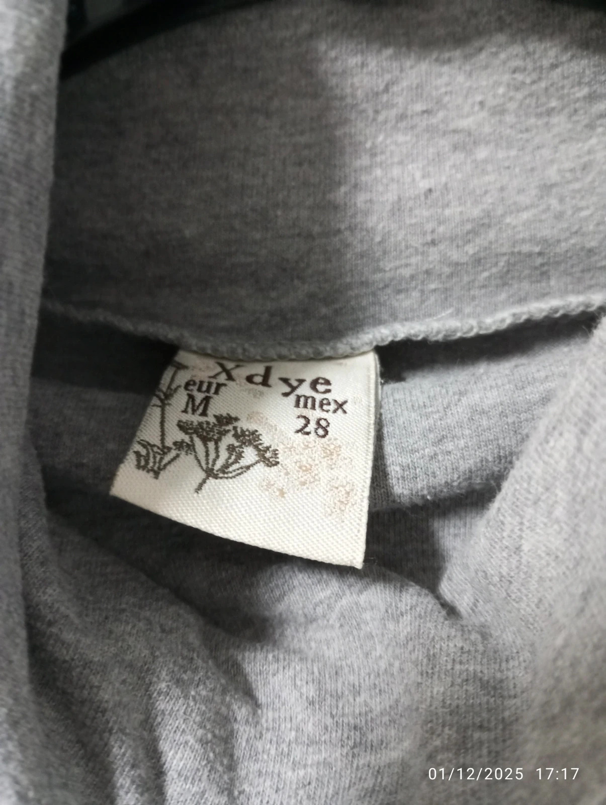 Camiseta cuello alto gris – XDYE – taille M / 38 / 10 2