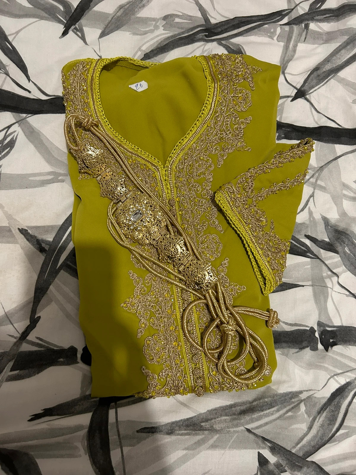 Caftan crêpe de soie original avec ceinture prix fixe – caftan – taille S / 36 / 8 3