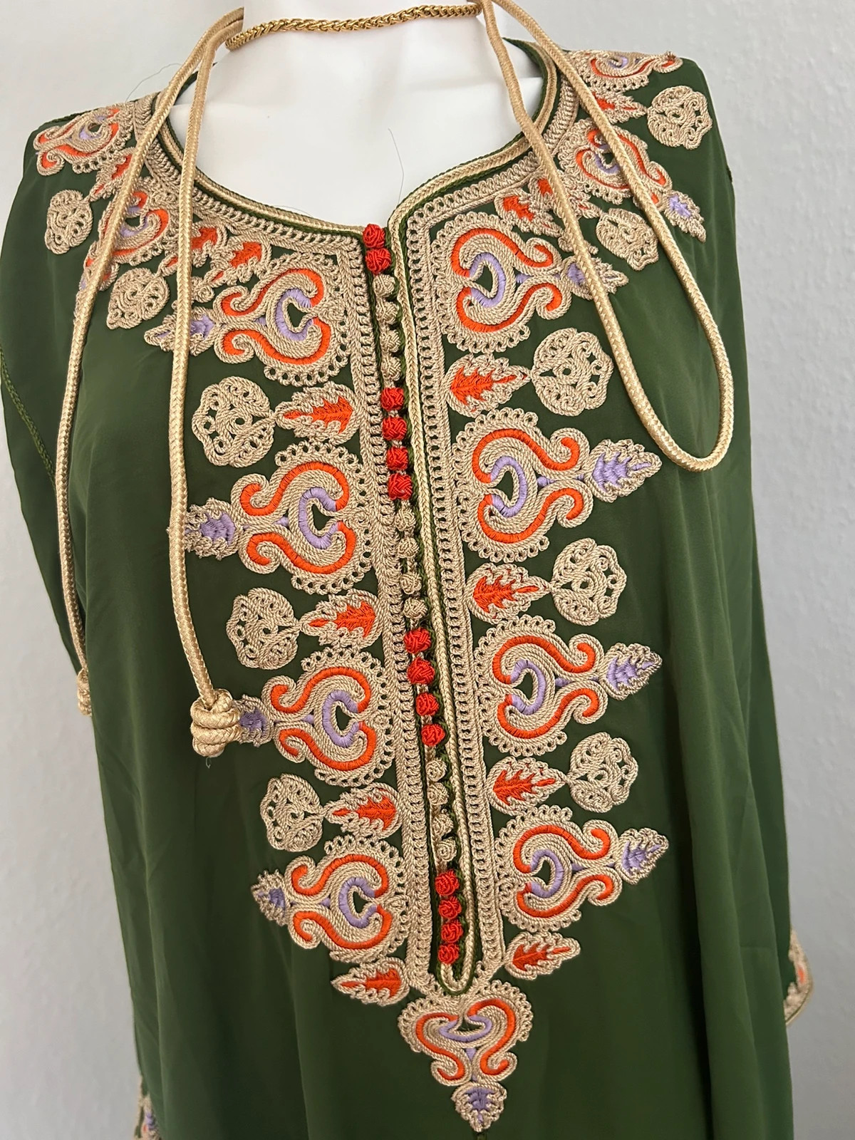 Caftan crêpe de soie original – caftan – taille XXL / 44 / 16 2